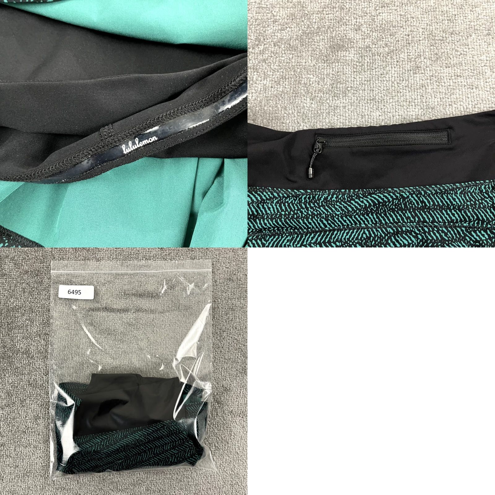 Lululemon LULULEMON Skort Women 4 Circuit Breaker Green Black Mini Tennis Golf Skort Size ONE SIZE - 8 Thumbnail