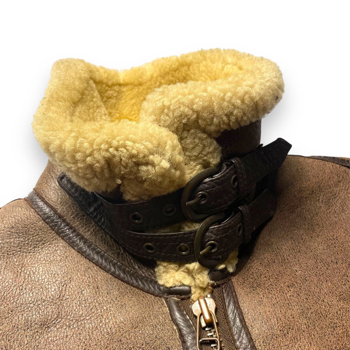 Genuine Leather VINTAGE B3 SHEEPSKIN FLIGHT GLEEMAN MILITARY JACKET Size US M / EU 48-50 / 2 - 8 Thumbnail