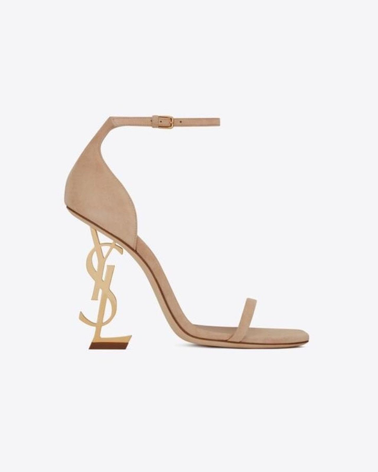 image of Saint Laurent Paris O1S1Wg110124 Opyum Sandals In Suede, Women's (Size 8)