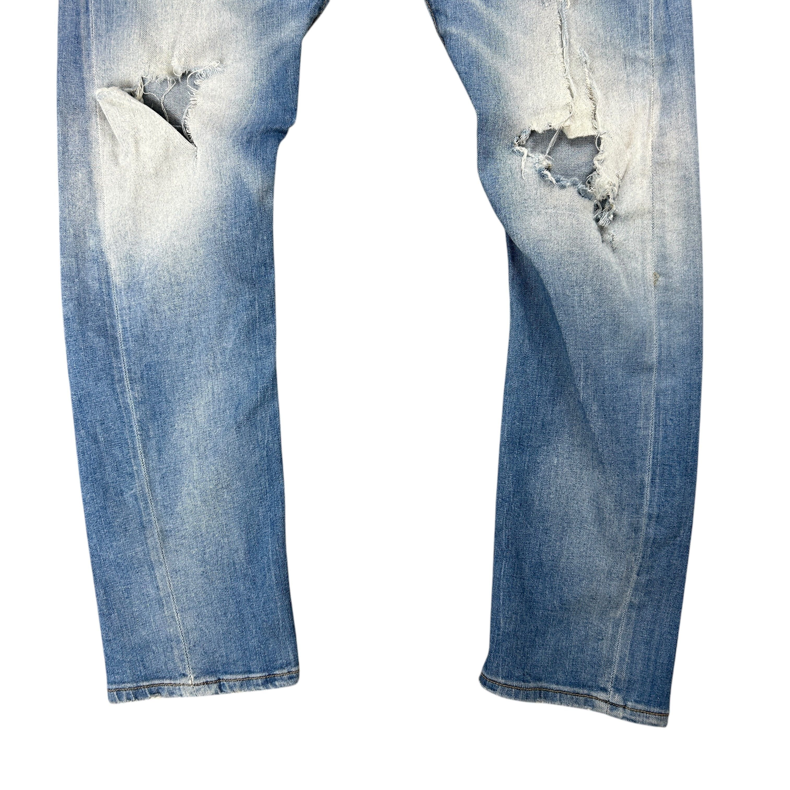 Dsquared2 Dsquared2 Twisted Leg Light Wash Blue Denim Jeans Ripped 50 Size US 34 / EU 50 - 5 Thumbnail