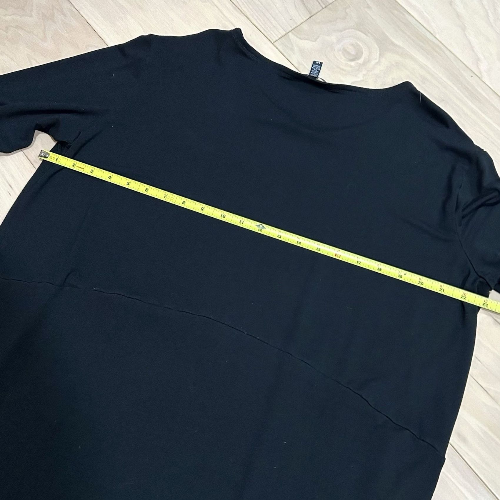 Eileen Fisher Eileen Fisher Dress Viscose Jersey Long Sleeve Womens Large A-Line Black Midi Solid Logo Size L / US 10 / IT 46 - 5 Thumbnail