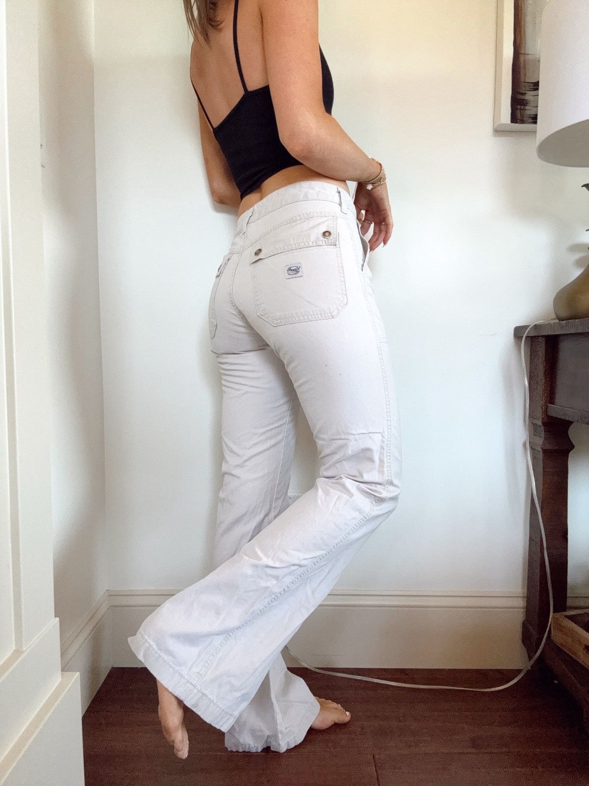 Silver Jeans Co. vintage 90s wide leg silver flared cargo pants Size 28" / US 6 / IT 42 - 1 Thumbnail