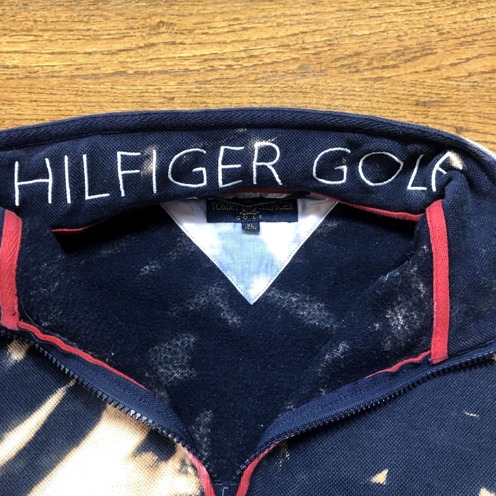 Tommy Hilfiger VINTAGE Tommy Hilfiger 1/4 Zip Pullover Tie Dye Blue Mens XL 90s Size US XL / EU 56 / 4 - 6 Thumbnail
