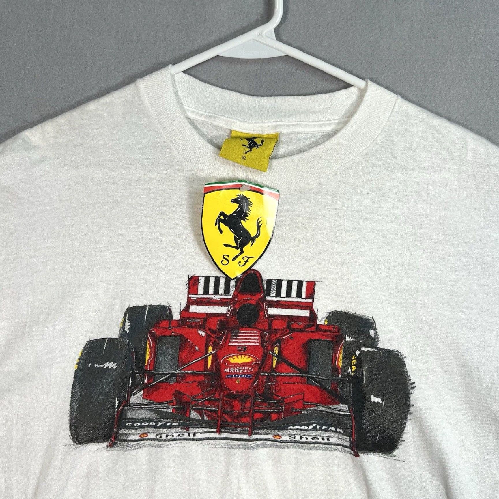 Ferrari VINTAGE Ferrari Formula 1 Shirt Adult XL White Mens Size US XL / EU 56 / 4 - 5 Thumbnail