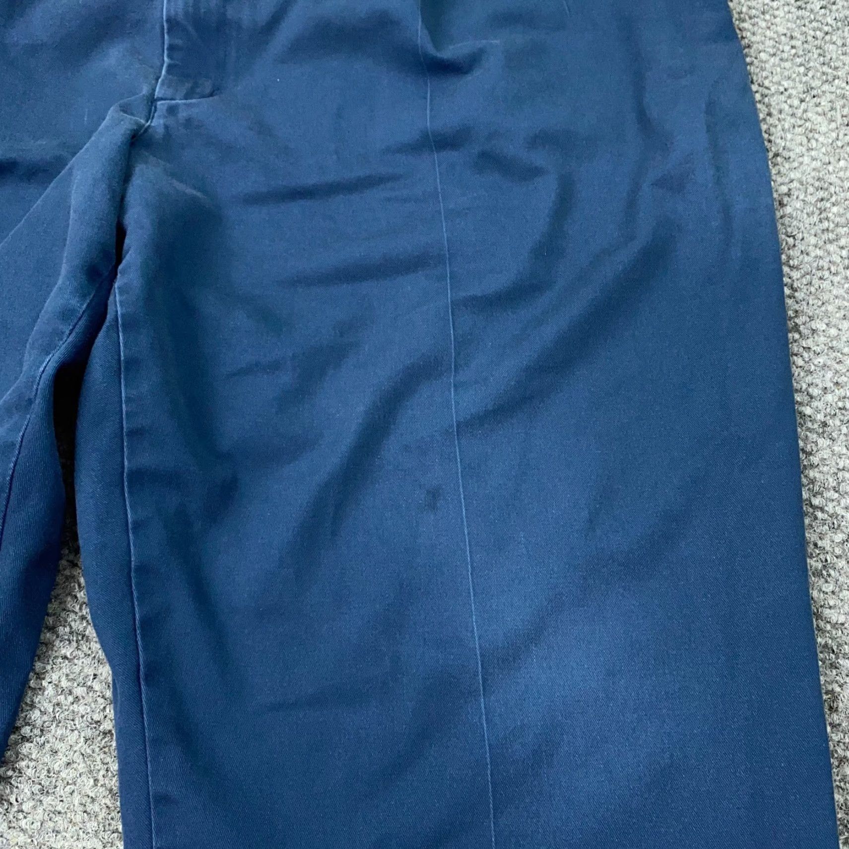 Lands' End Lands' End Mens Pants 46 Tall Blue Pleated Stretch Waist Cuffed Hem Chino Big & Tall Pants Size US 44 / EU 60 - 6 Thumbnail