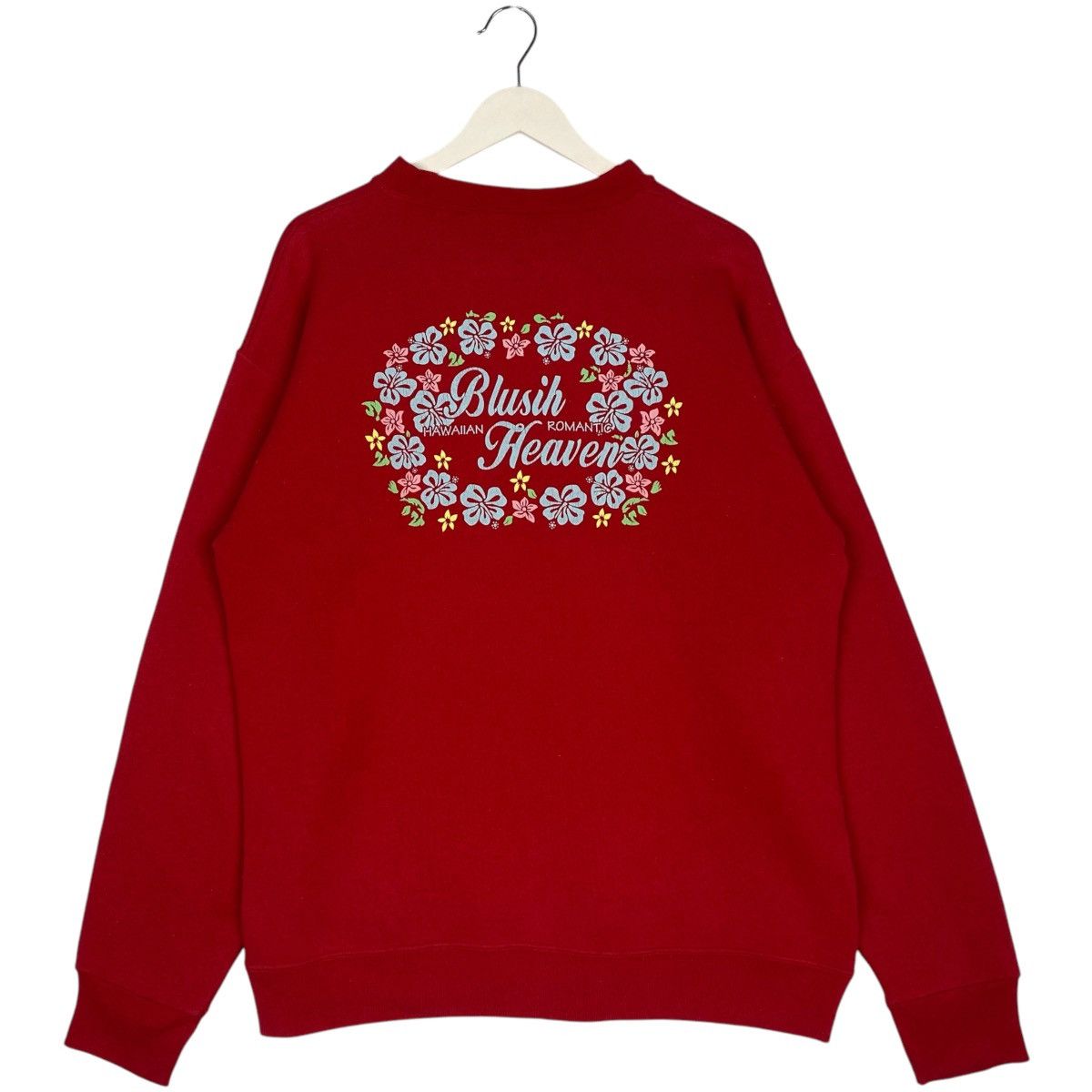 Vintage Vintage Blusih Heaven Hawaii Surf Sweatshirt Red Size M Size US M / EU 48-50 / 2 - 6 Thumbnail