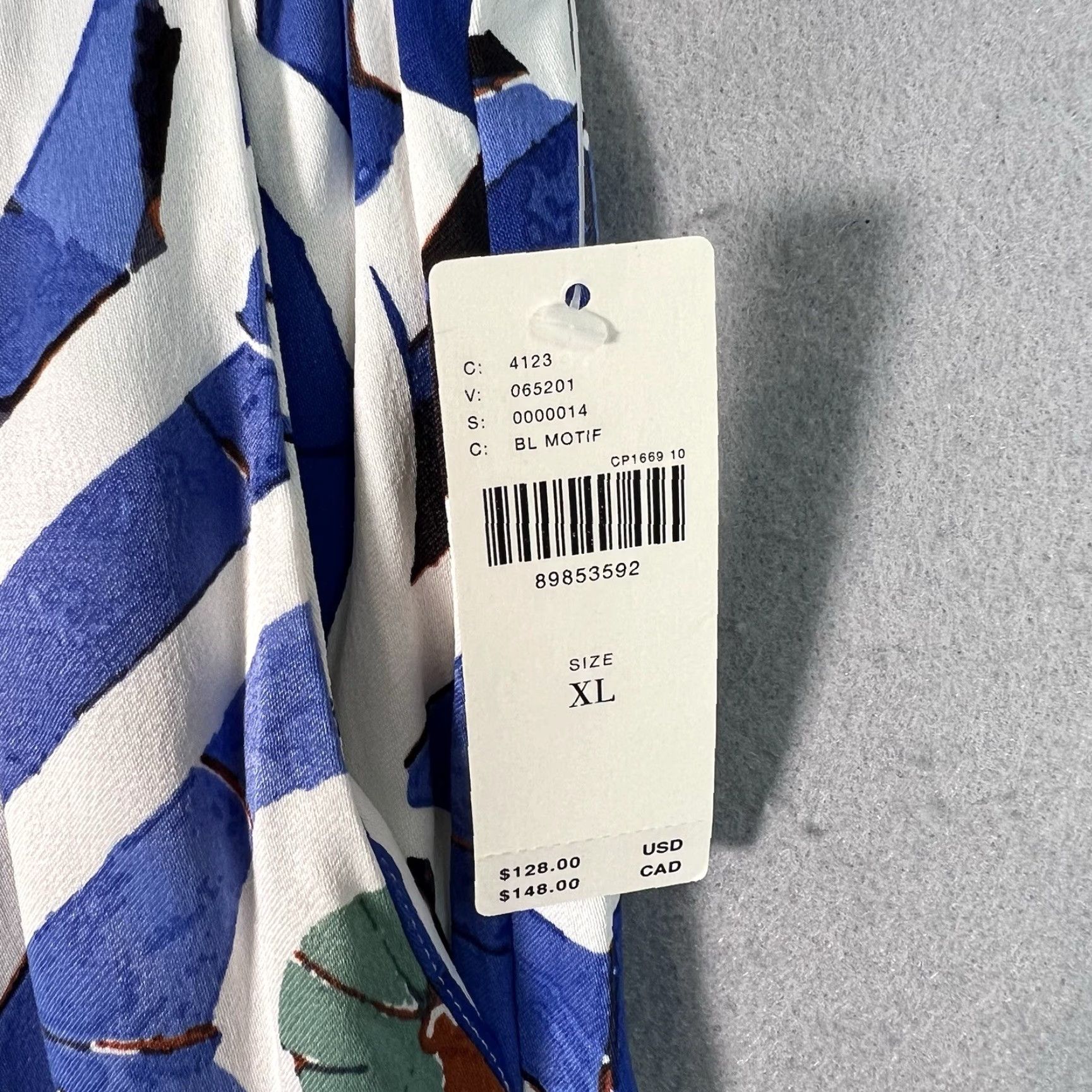 Anthropologie VINTAGE Anthropologie The Saria Smocked Wide-Leg Pants Women XL Floral Satin Bohemian 60s Blue Size 40" / US 18 - 6 Thumbnail