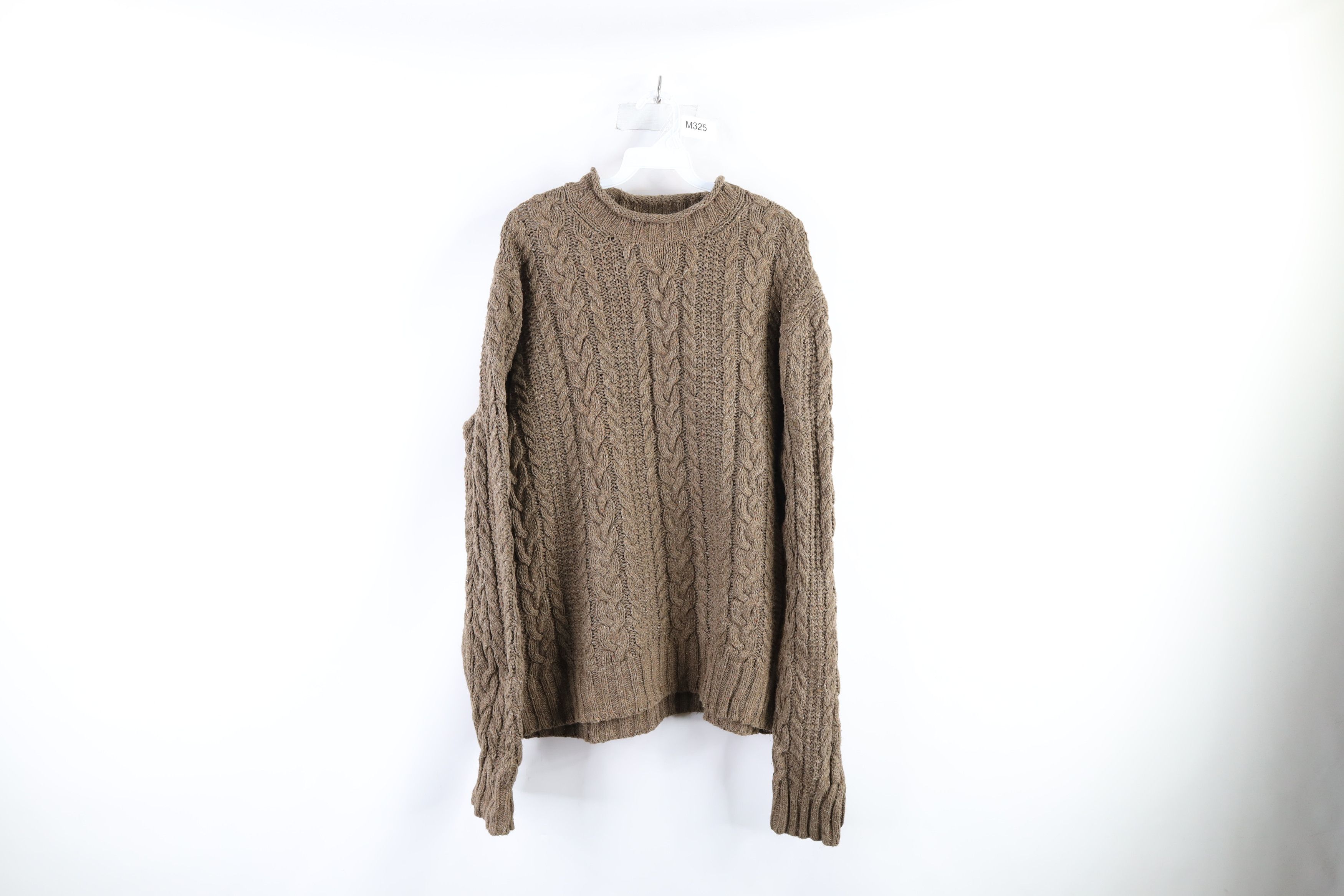 Ralph Lauren × Vintage Vintage 90s Ralph Lauren Chunky Knit Marled Sweater Brown Size US XL / EU 56 / 4 - 1 Thumbnail