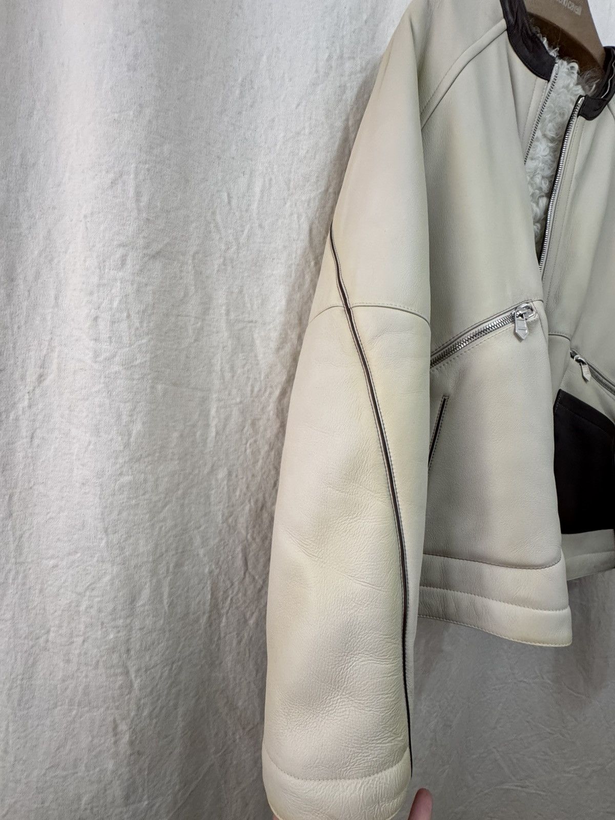 Hermes [sale] 22-23AW Hermes Leather Jacket (discoloured) Size US M / EU 48-50 / 2 - 18 Thumbnail