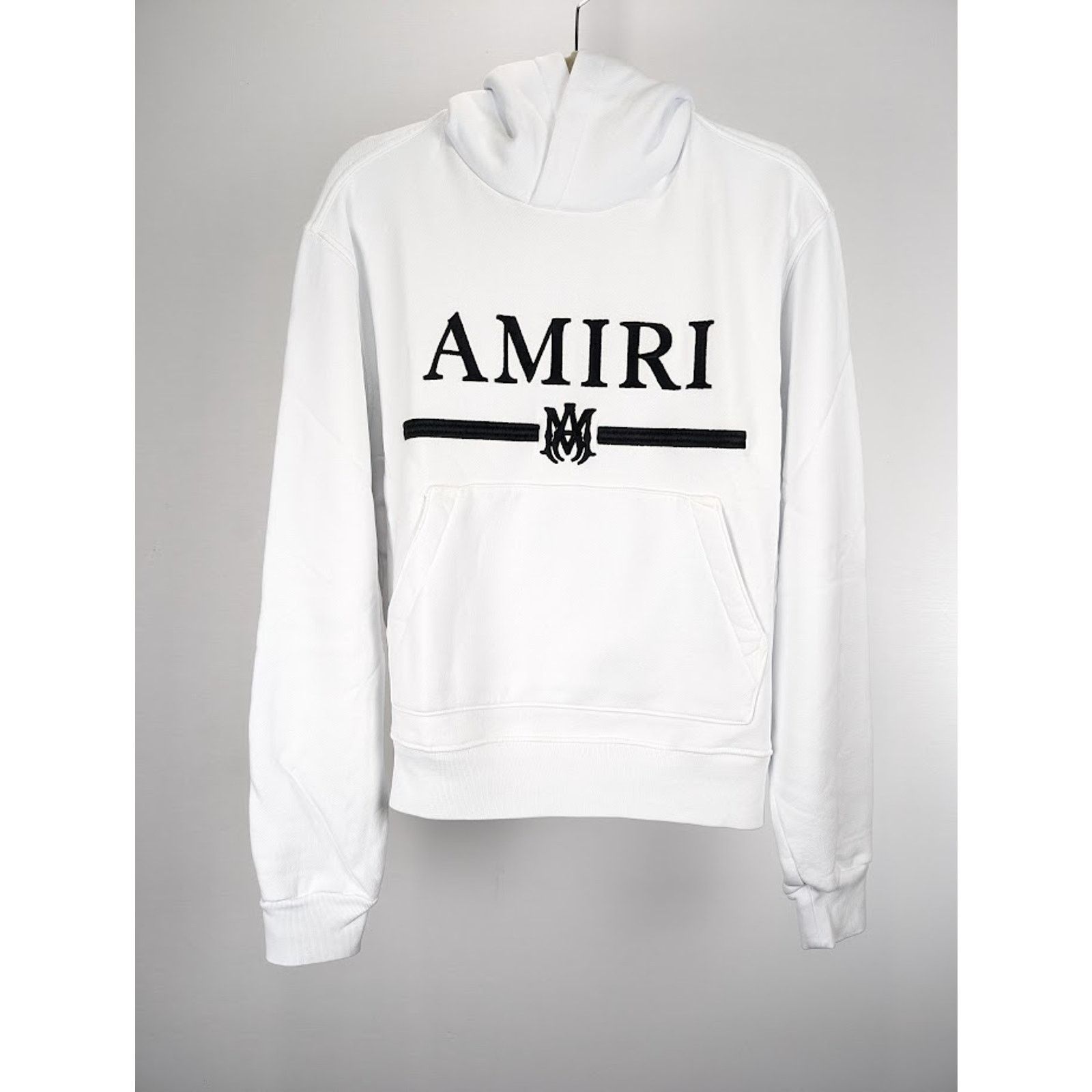 Amiri o1rshd1 MA Bar Embroidery Hoodie in White Size US XXL / EU 58 / 5 - 3 Thumbnail