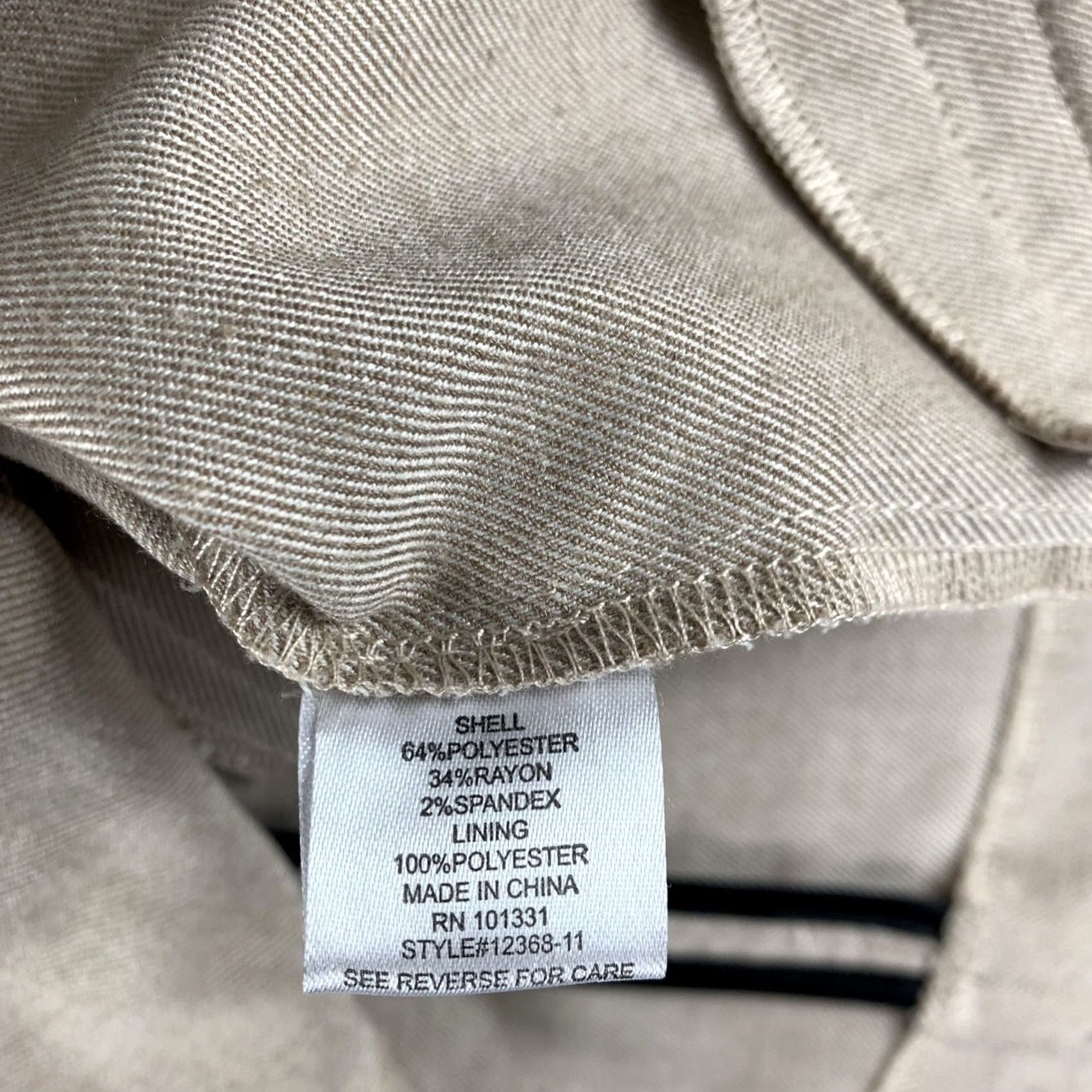 Vintage CHARLOTTE RUSSE Blazer Jacket Women Medium Beige Long Sleeve Black Trim Traditional Classic Size M / US 6-8 / IT 42-44 - 4 Thumbnail