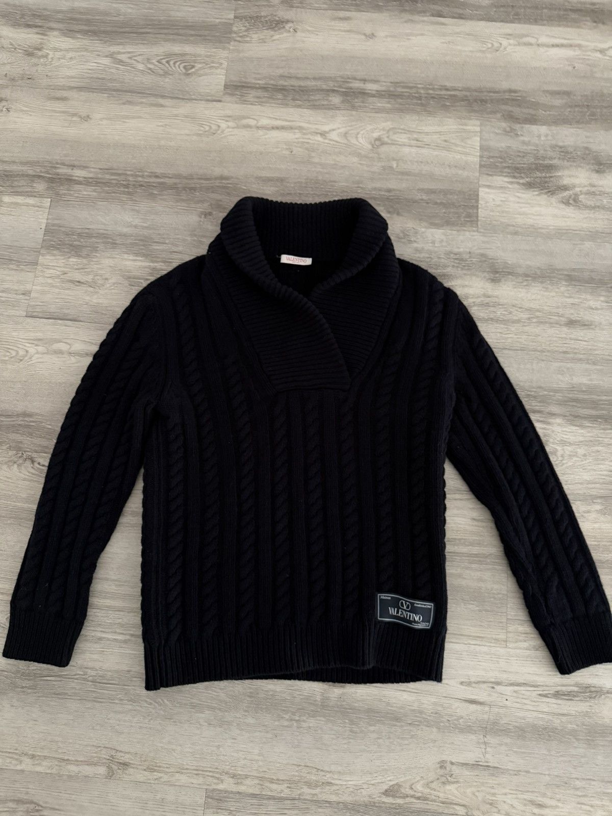 Valentino Valentino Garavani cable-knit virgin wool jumper medium Size US M / EU 48-50 / 2 - 1 Thumbnail