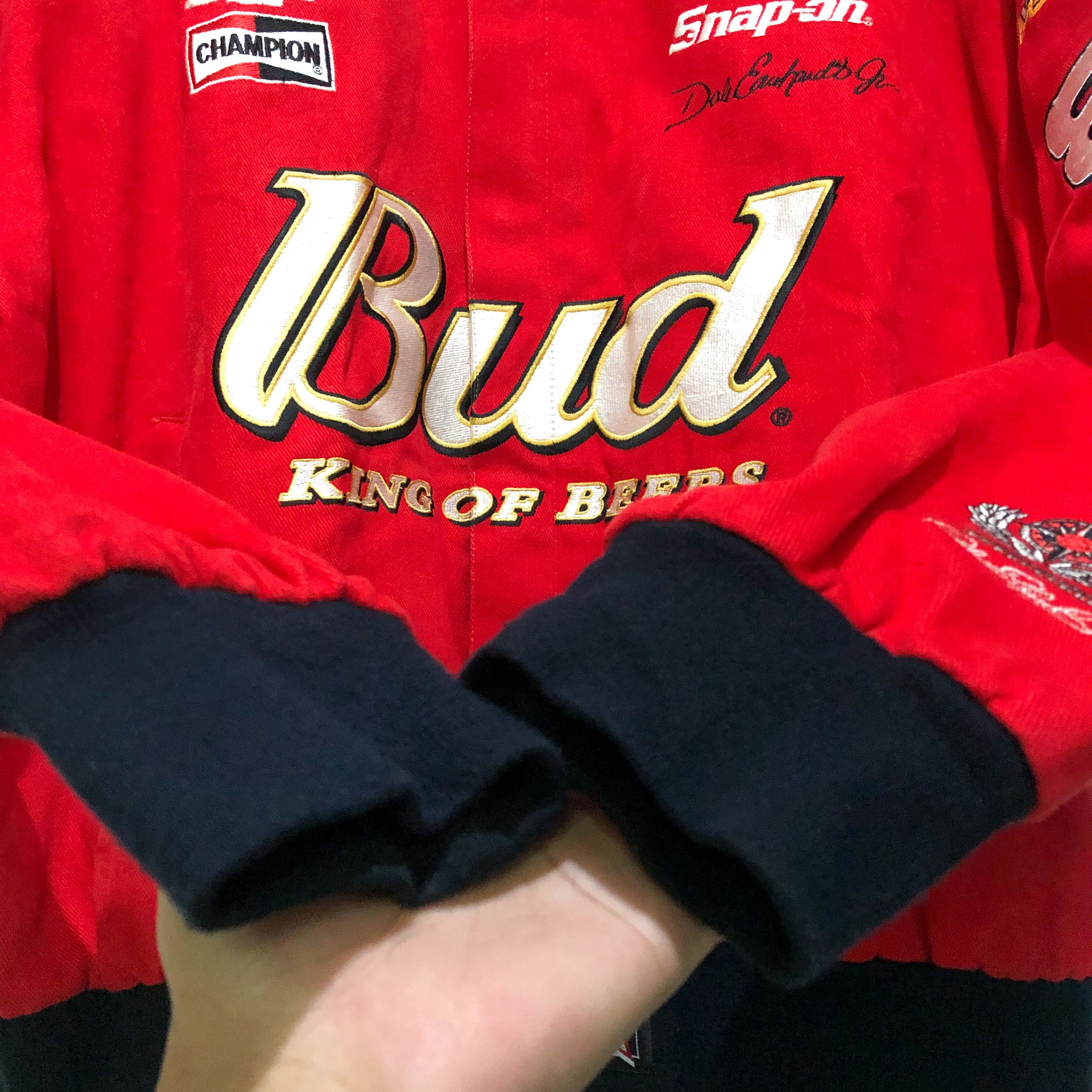 Chase Authentics Vintage Dale Earnhardt Budweiser Nascar Jacket Size US XL / EU 56 / 4 - 8 Thumbnail
