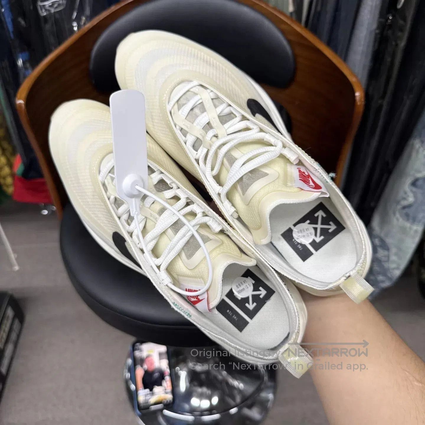 Off-White White Low-Top Sneakers with Air Cushioning. Size US 9 / EU 42 - 5 Thumbnail