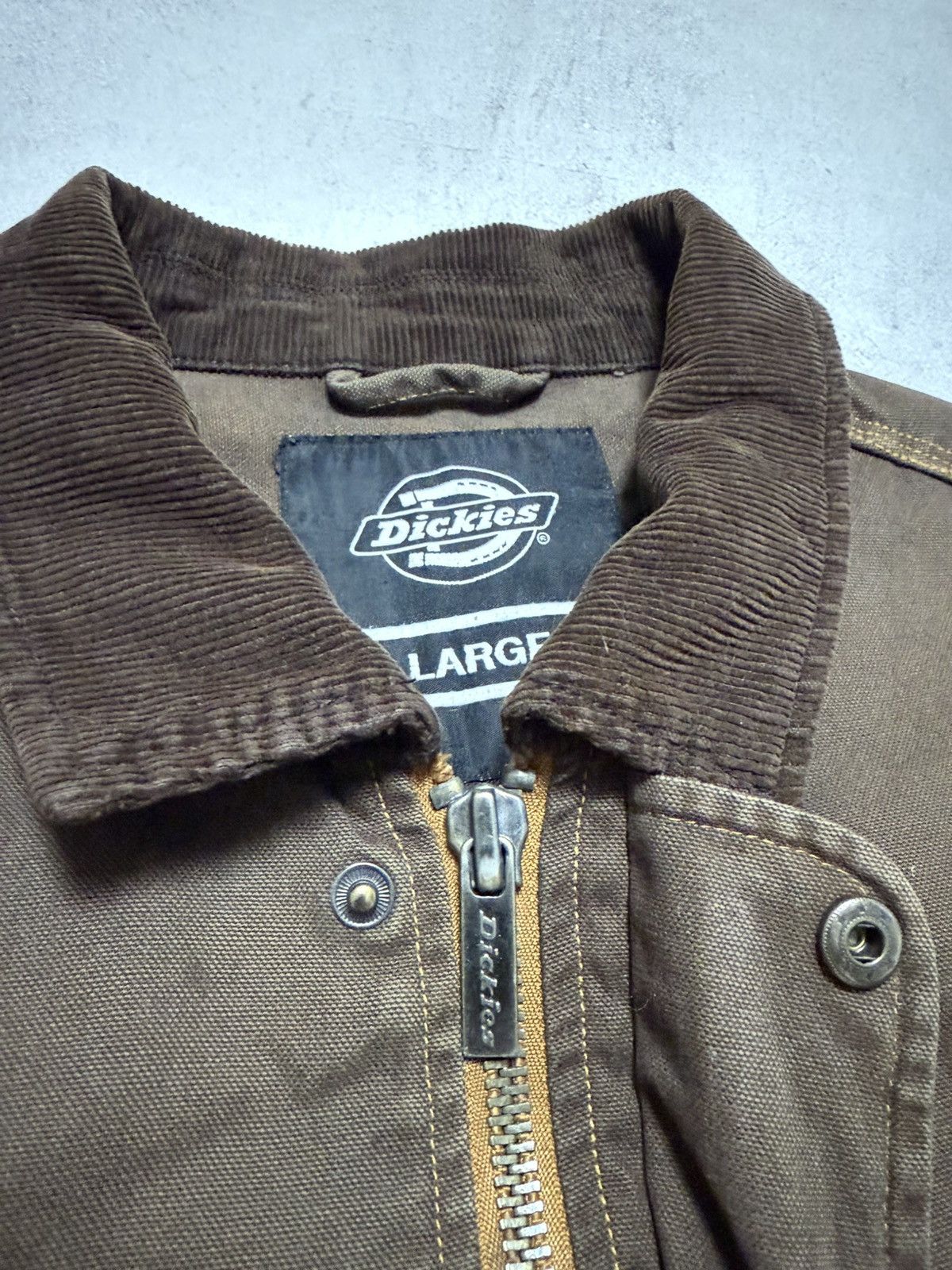 Dickies × Vintage Vintage Dickies Work Denim Jacket Brown Faded Amazing 90s Size US L / EU 52-54 / 3 - 9 Thumbnail