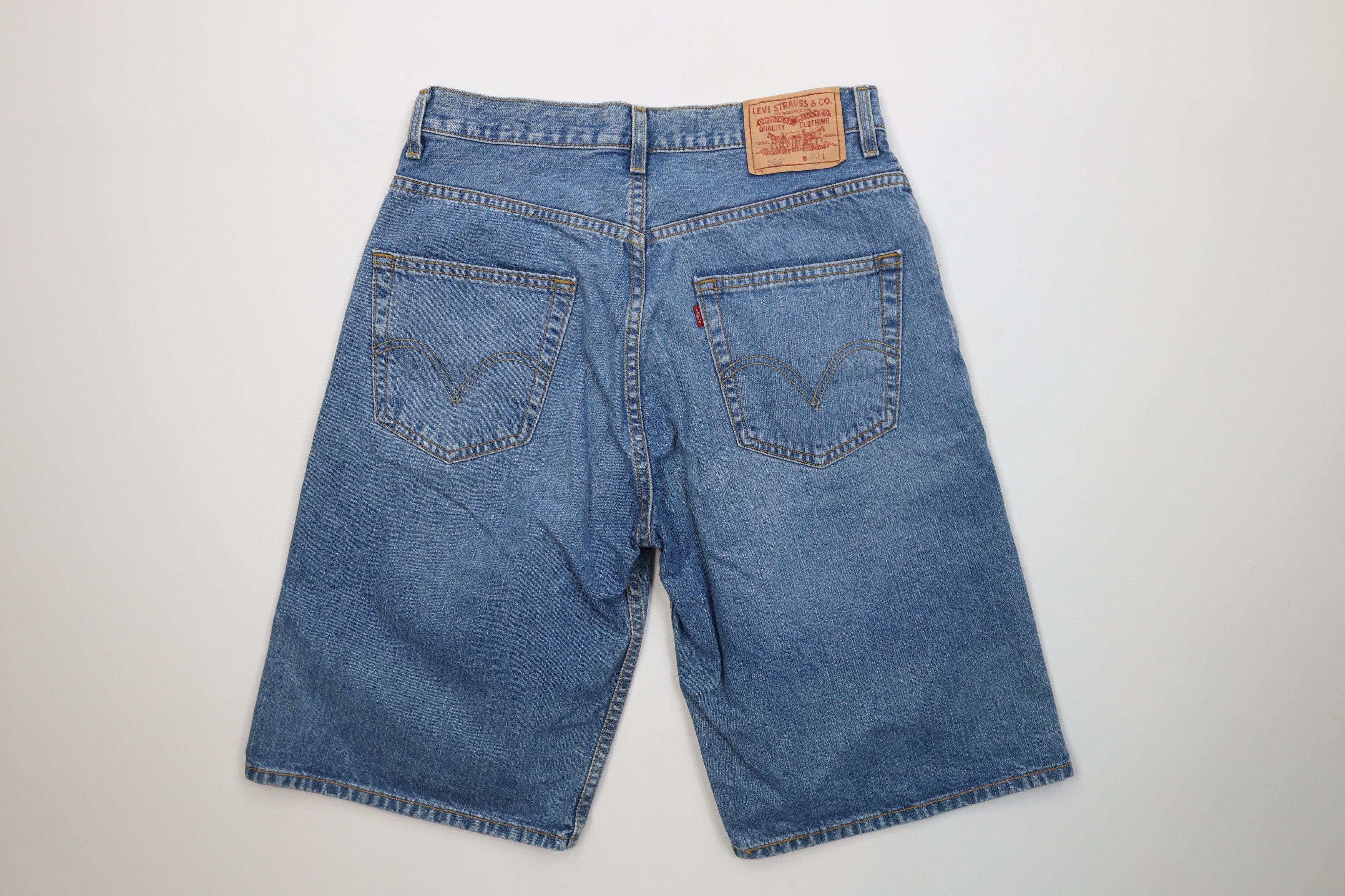 Levi's Vintage Y2K Levis 569 Fit Denim Jeans Shorts Jorts Blue Size US 30 / EU 46 - 10 Thumbnail
