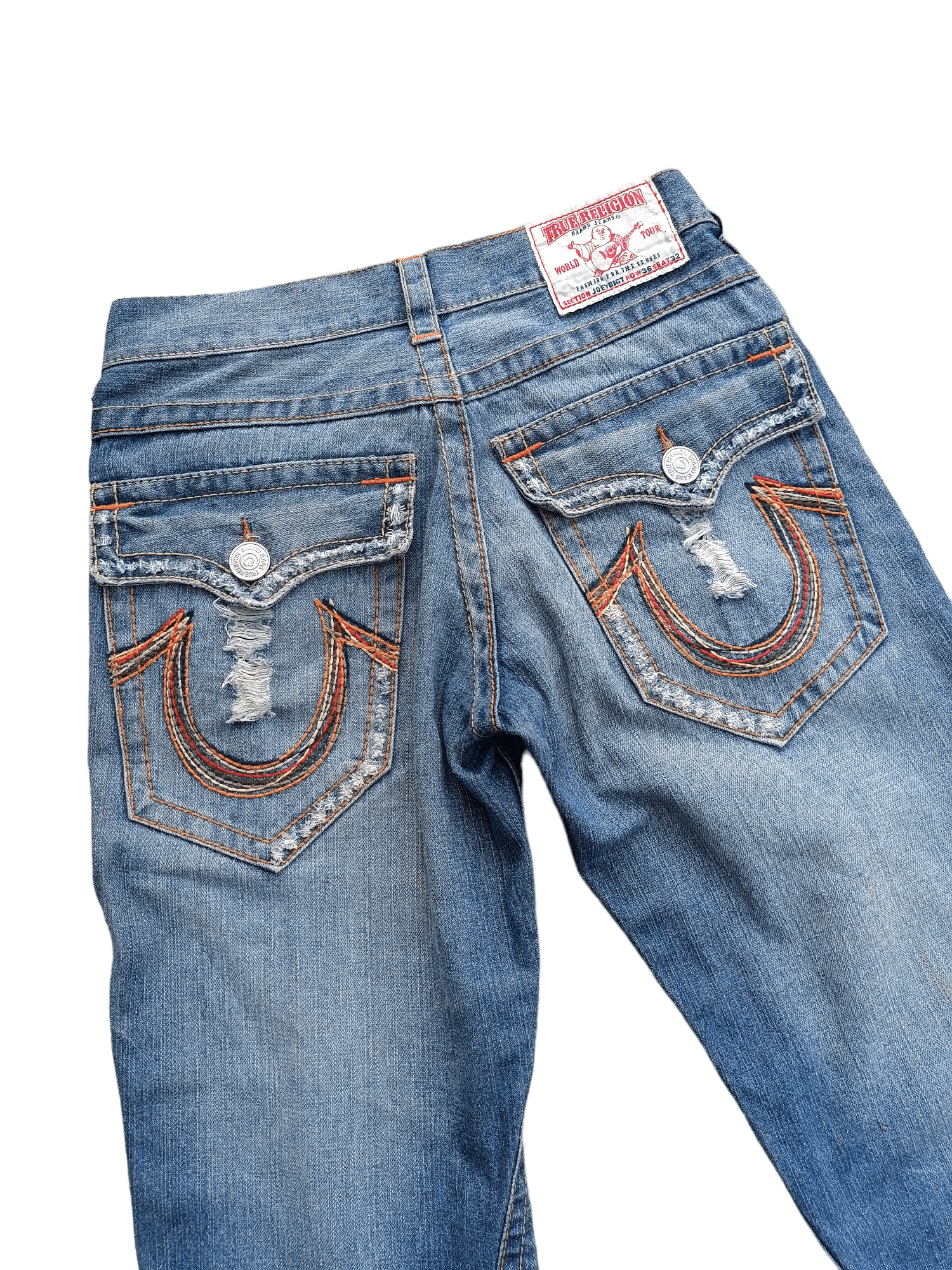 image of Hysteric Glamour x If Six Was Nine Dope ! Flared True Religion Joey Low Rise Distressed Denim (Size