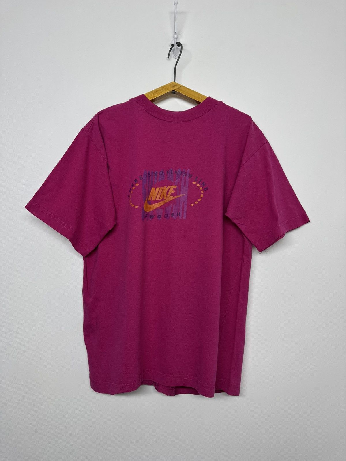 Nike Vintage 1980s Nike Blue Tag Swoosh Shirt Single Stitch Size US M / EU 48-50 / 2 - 1 Thumbnail