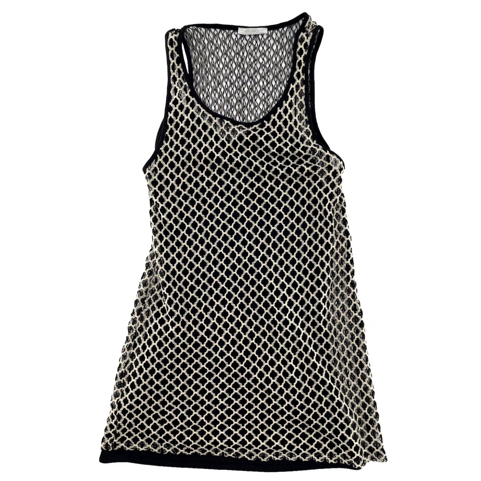 Zara Zara Trafaluc Black & Ivory Crochet Cami Lined Sleeveless Short Dress Size S Size 28" / US 6 / IT 42 - 3 Thumbnail