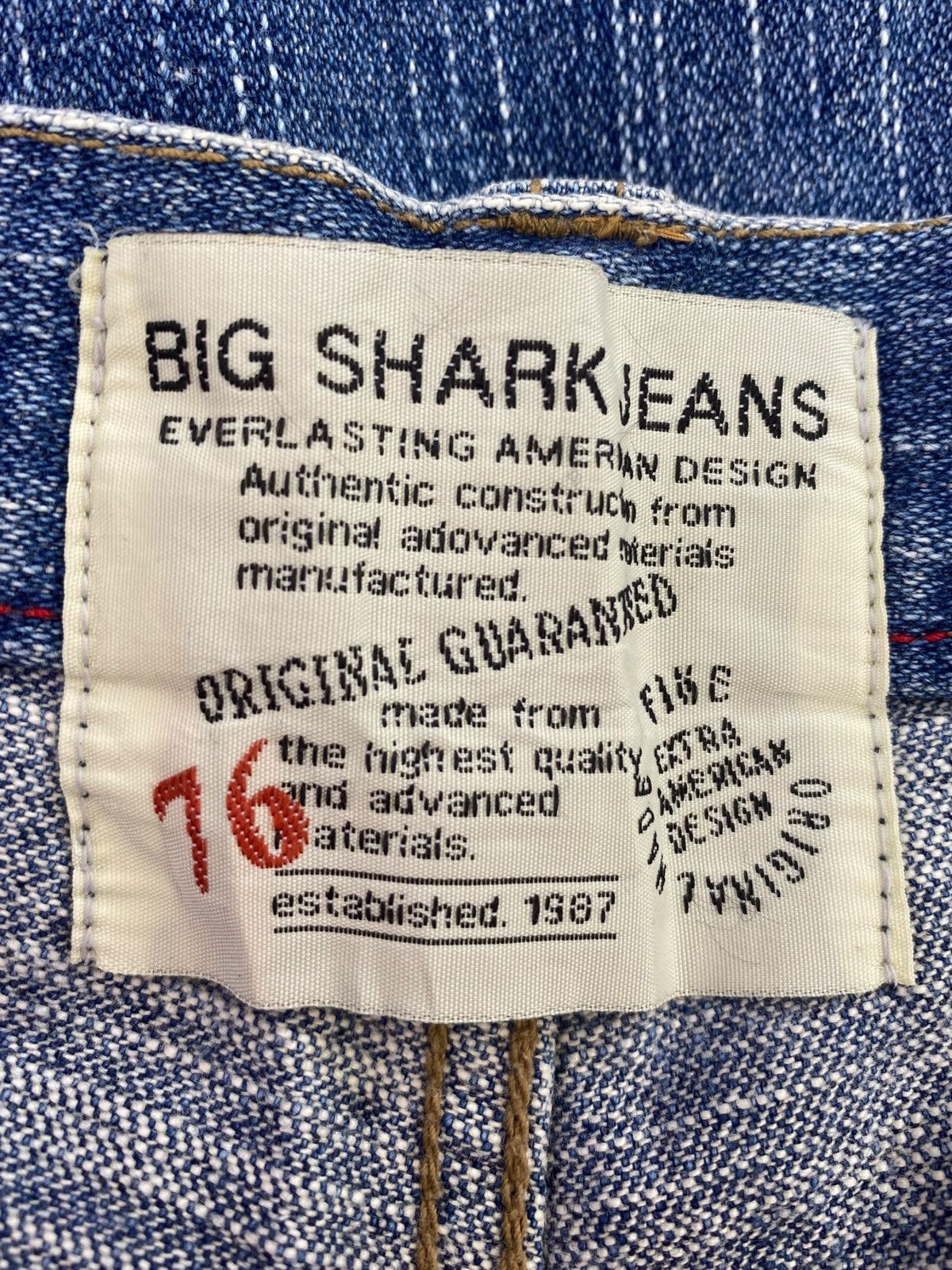 Other Big Shark Acid Dark Wash Style Ripped Loose Jeans Size US 32 / EU 48 - 10 Thumbnail