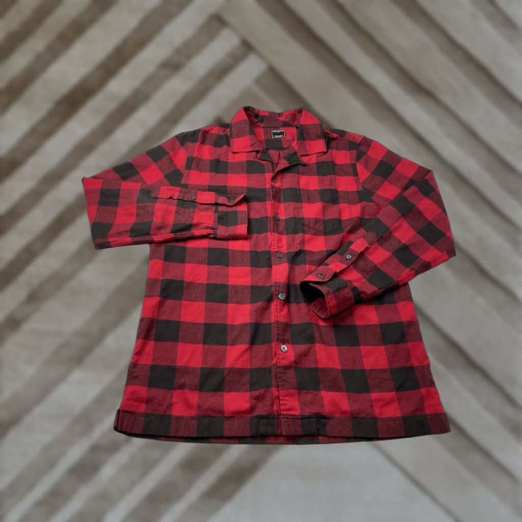 Todd Snyder Todd Snyder Shirt Men Medium Red Black Button Up Plaid Buffalo Check Collar Shirt Button-Down Pocketed Casual Regular Cotton Fashion Classics Size US M / EU 48-50 / 2 - 1 Thumbnail