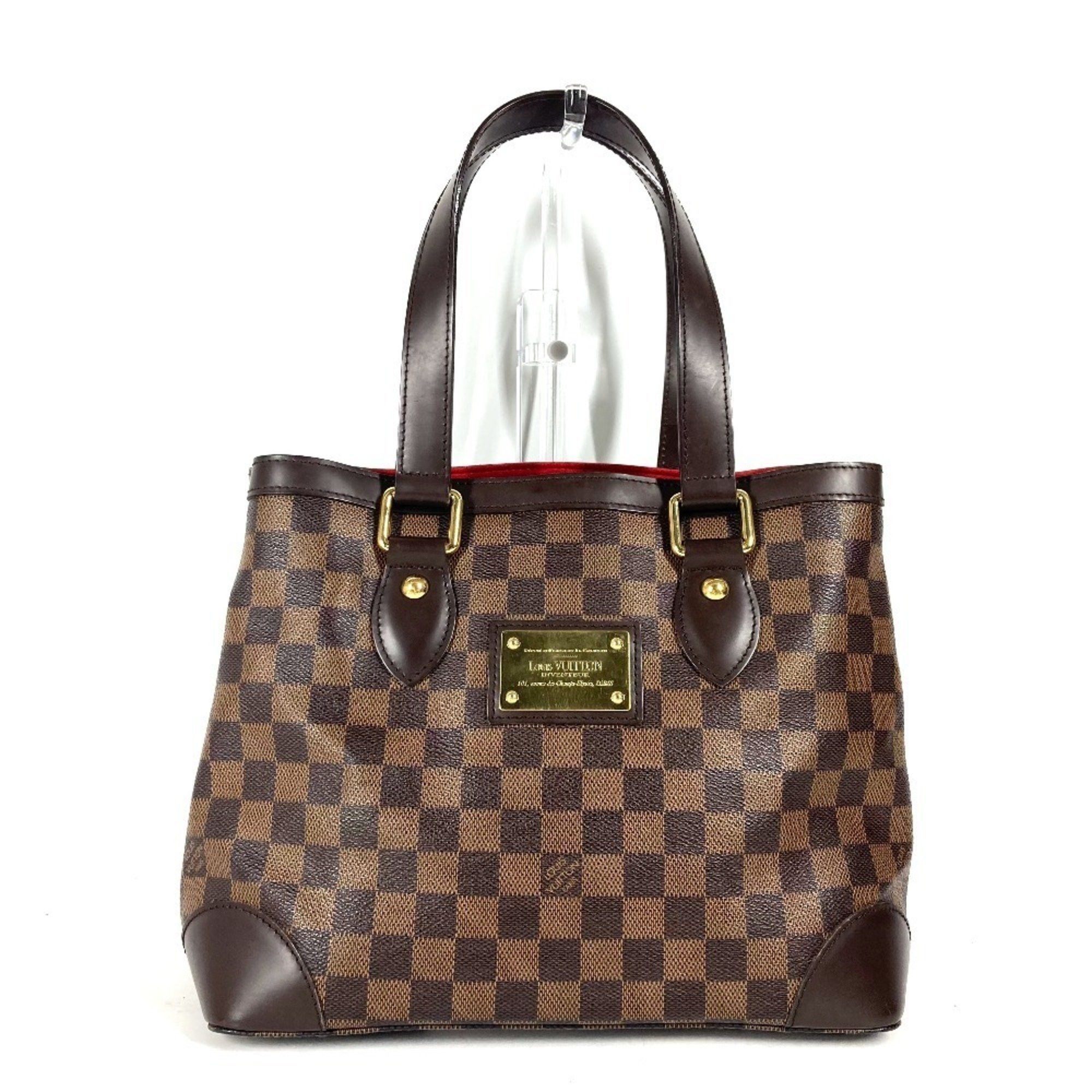 Louis Vuitton N51205 Damier Hampstead Pm Shoulder Bag, Handbag, Tote Canvas, Women's, Ebene, Brown