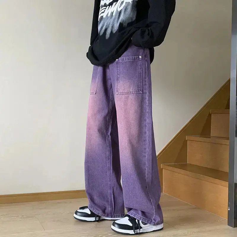 Japanese Brand Retro hip-hop straight leg wide leg jeans Size US 30 / EU 46 - 1 Thumbnail