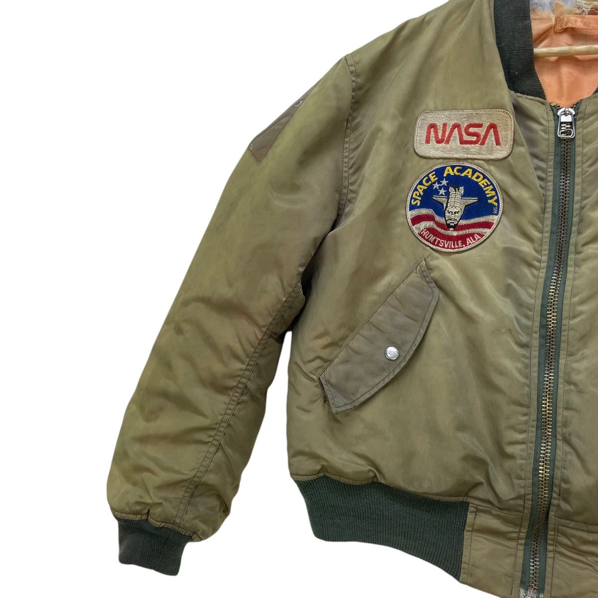 Buzz Rickson's 💥Vintage Distressed Bomber Ma 1 Mfg By JM Watkins Design Size US M / EU 48-50 / 2 - 4 Thumbnail