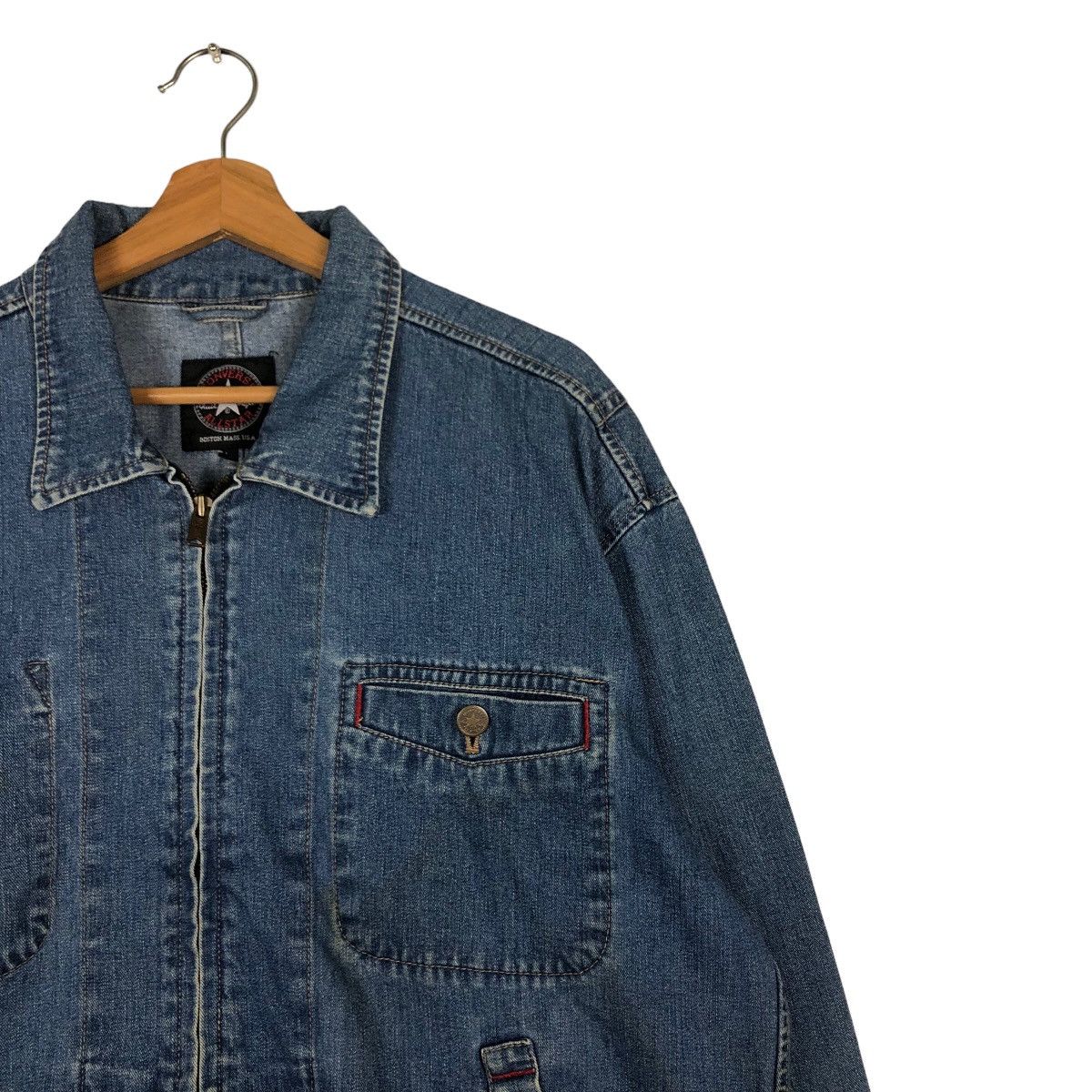 Japanese Brand 🔥Vintage Denim Chore Jacket Converse All Star USA Size US L / EU 52-54 / 3 - 5 Thumbnail
