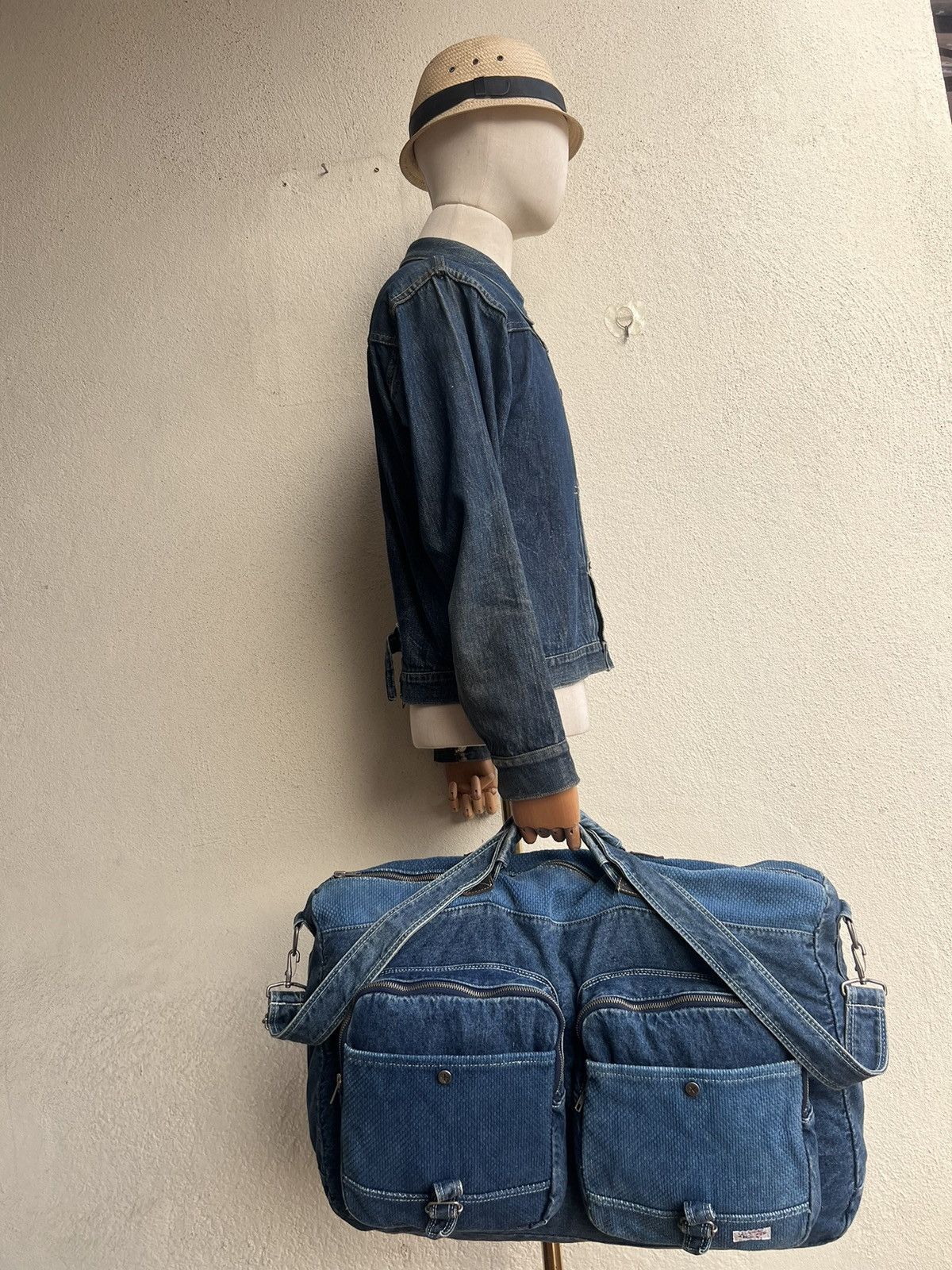 Vintage VTG Club House Japan Fade Denim Sashiko Cargo Huge 2 Way Bag Size ONE SIZE - 1 Thumbnail