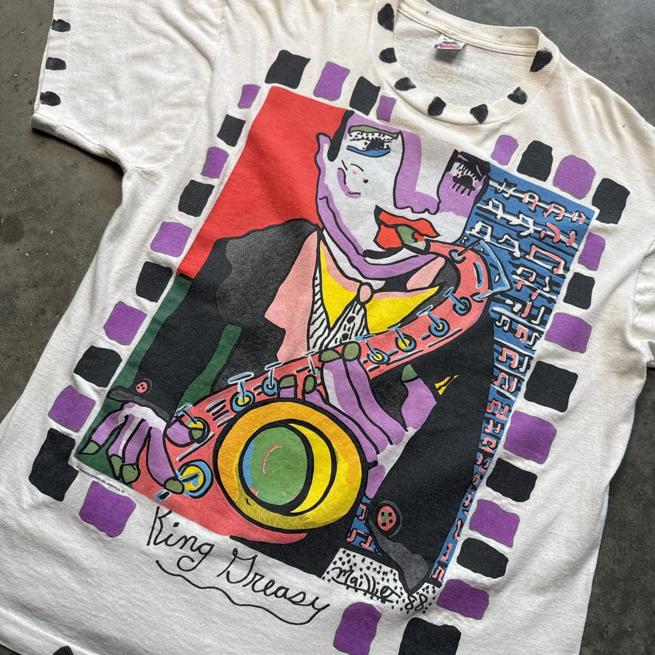 Fruit Of The Loom Myles Maillie "King Dreasy" Music Jazz Pop 1988 Art Anderson Size US XL / EU 56 / 4 - 3 Thumbnail
