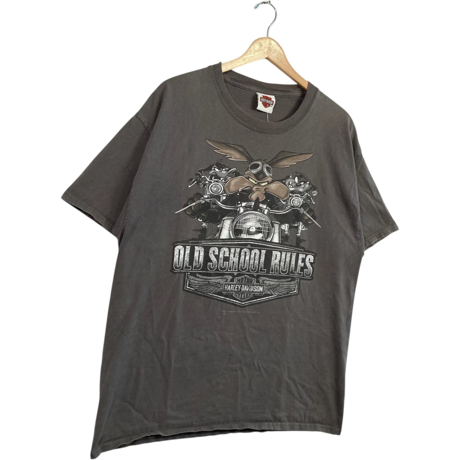 Harley Davidson Vintage Harley Davidson Looney Tunes Old School Rules Tee L Size US L / EU 52-54 / 3 - 4 Thumbnail