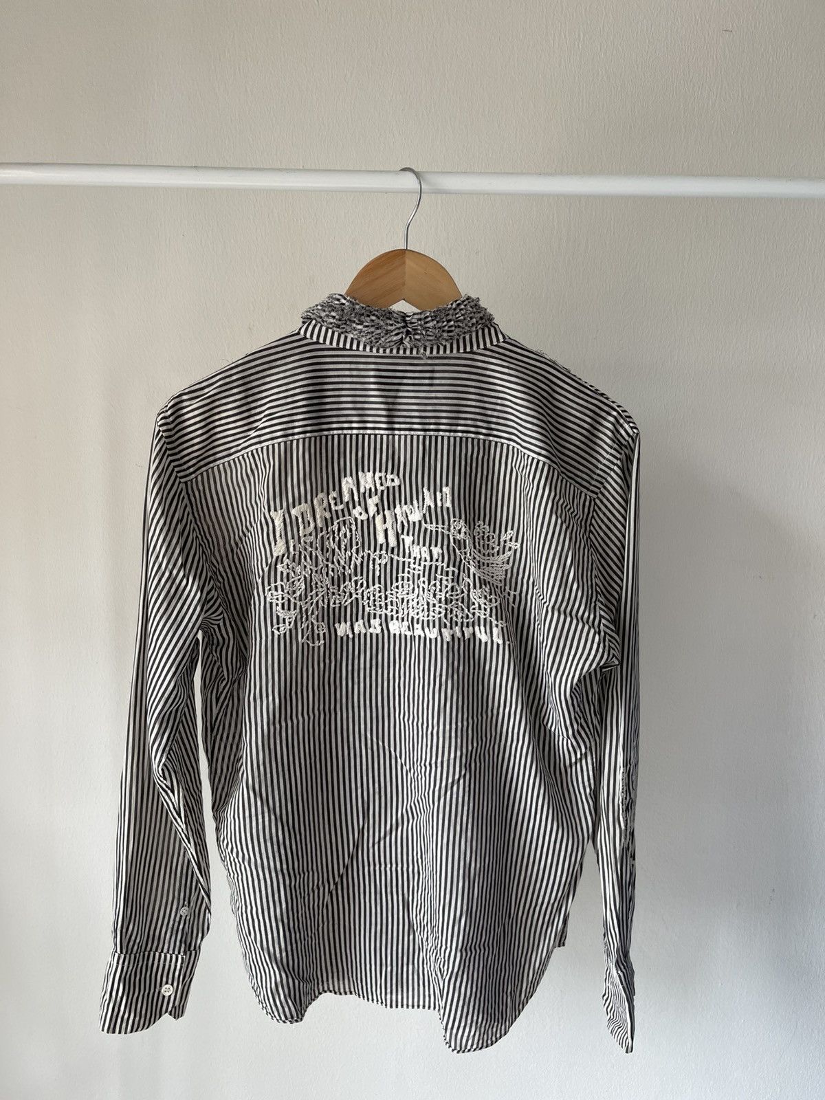 CABANE de ZUCCa × Issey Miyake 2000s Cabane De Zucca Surf Club Stripe Shirt Size US M / EU 48-50 / 2 - 2 Thumbnail
