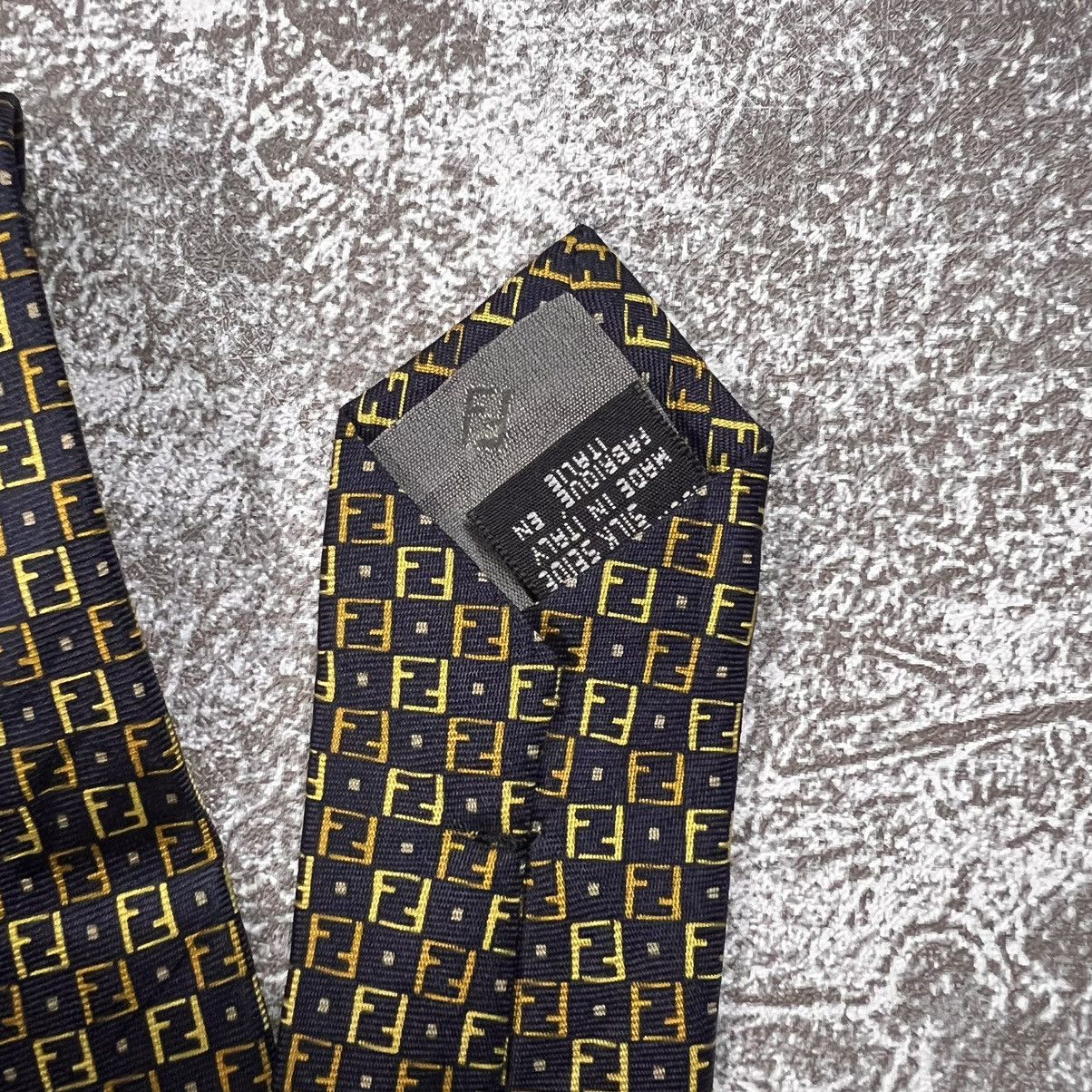 Fendi ▪️LOT OF 3 FENDI TIE FF MONOGRAM DESIGN LUXURY MEN NECKTIE Size ONE SIZE - 7 Thumbnail