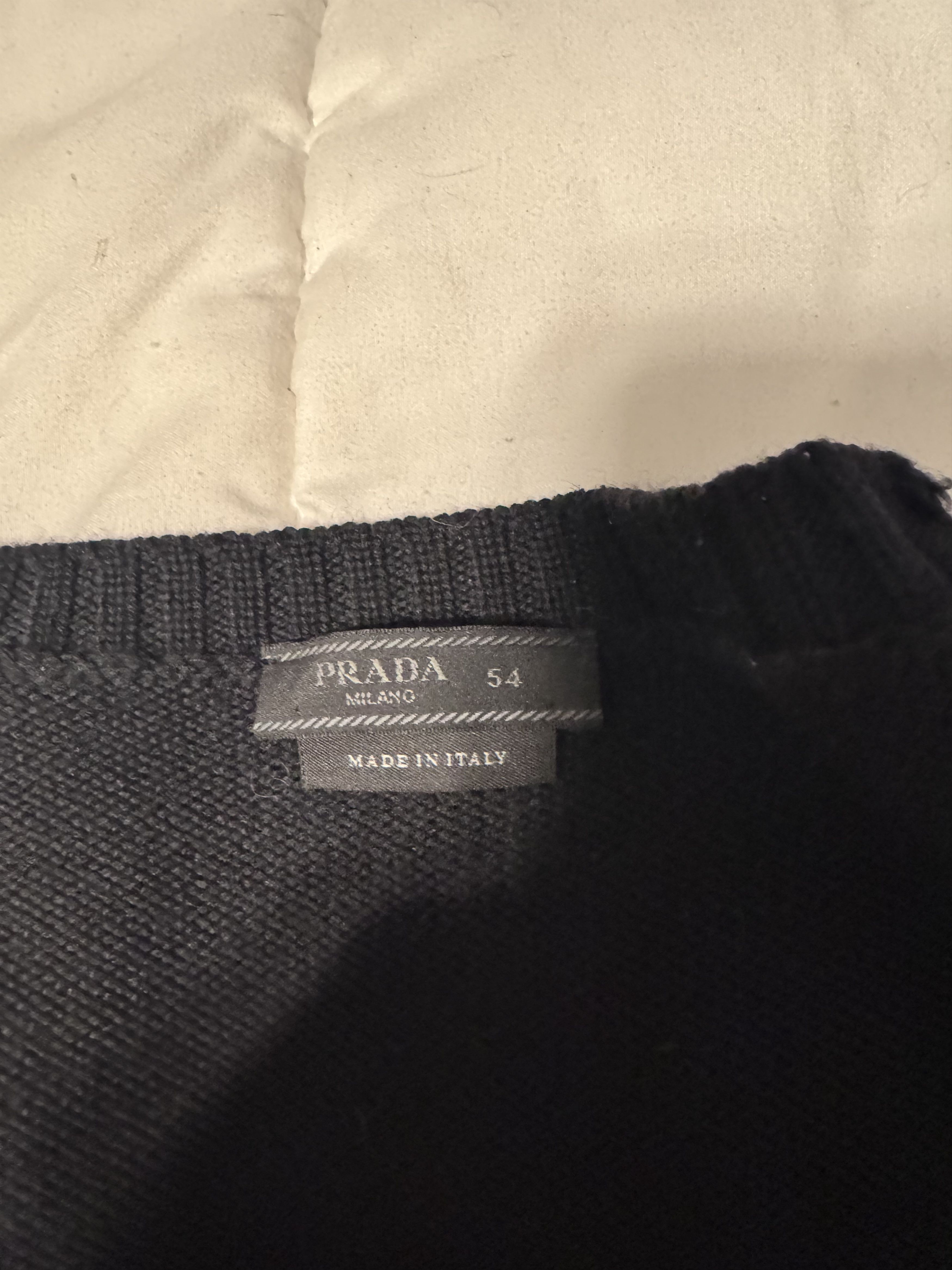 Prada Prada Men's Patch-Pocket Virgin Wool Jumper Size US L / EU 52-54 / 3 - 4 Thumbnail