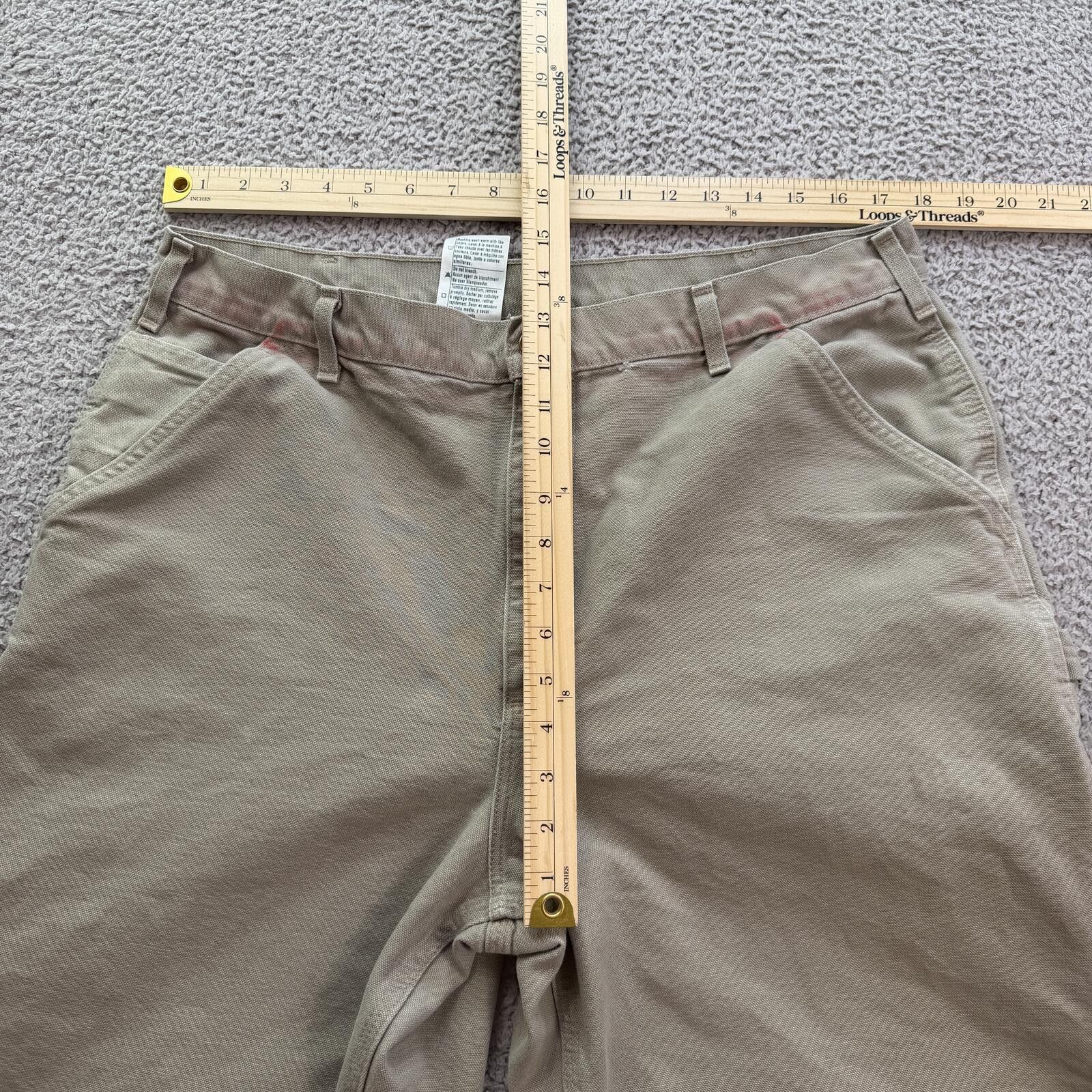 Carhartt Carhartt B17 Original Dungaree Fit Work Pants Khaki 30x34 Size US 30 / EU 46 - 3 Thumbnail