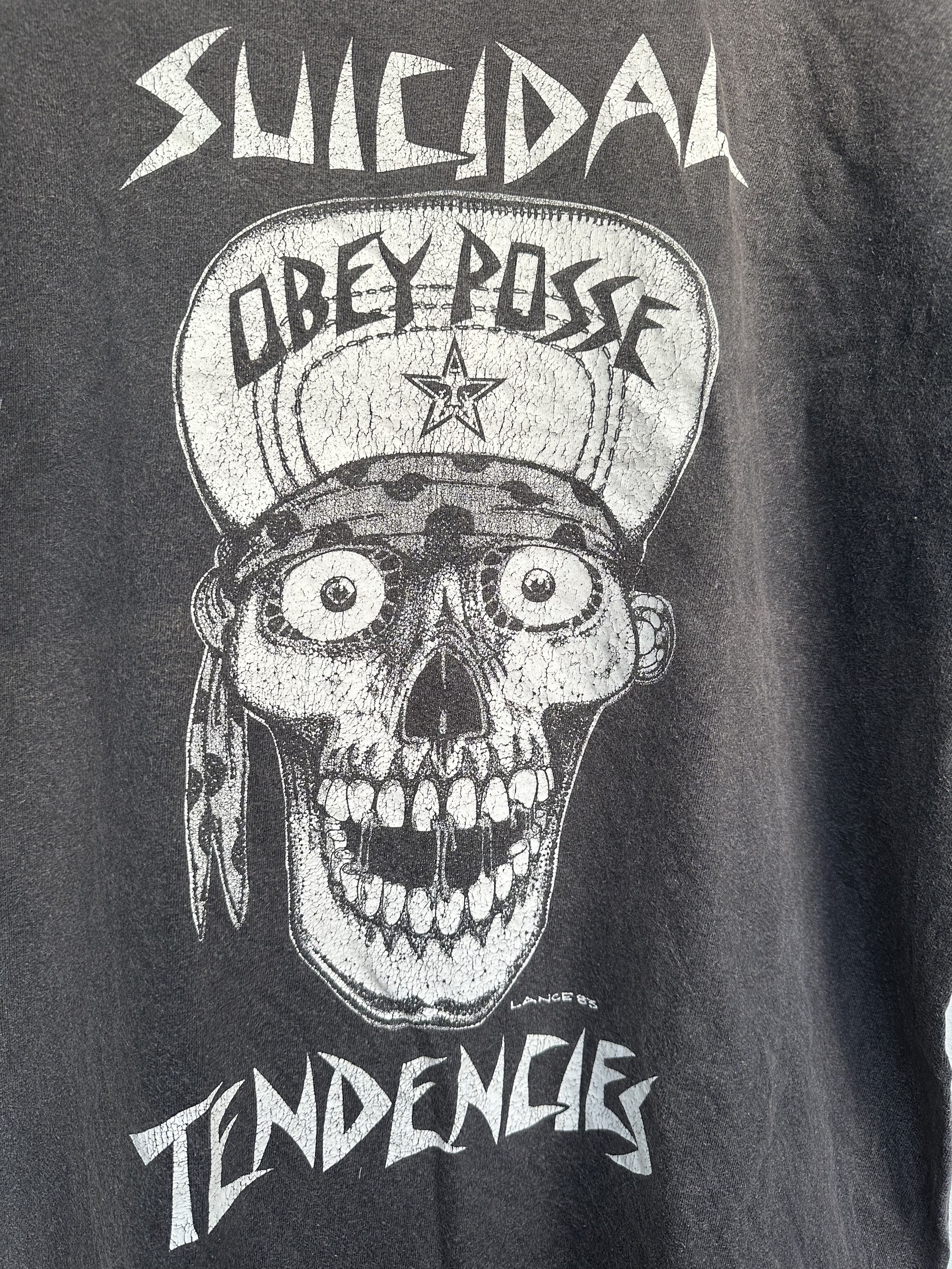 Band Tees Vintage Distressed Faded Suicidal Tendencies X Obey Lance 83 Size US M / EU 48-50 / 2 - 3 Thumbnail