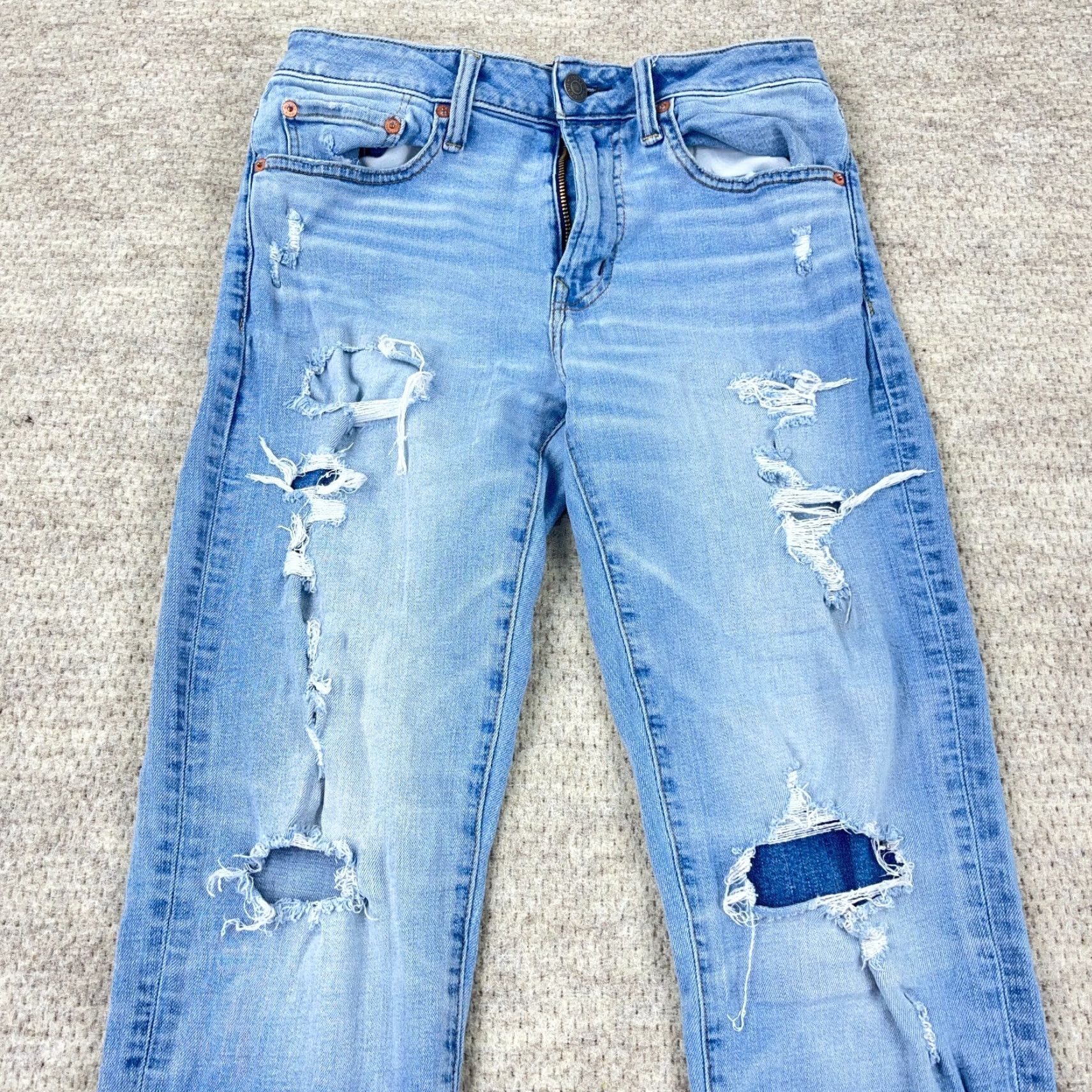 American Eagle Outfitters VINTAGE not applicable - ignore; Generate title: "American Eagle Outfitters Jeans Men 29x32 Athletic Fit Light Wash Straight Leg 5-Pocket Denim Blue" Size US 29 - 5 Thumbnail