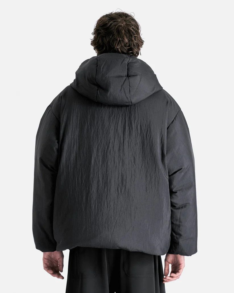 Jil Sander o1s1v1r1oon0925 Silk and Nylon Canvas Down Jacket in Black Size US XL / EU 56 / 4 - 3 Thumbnail