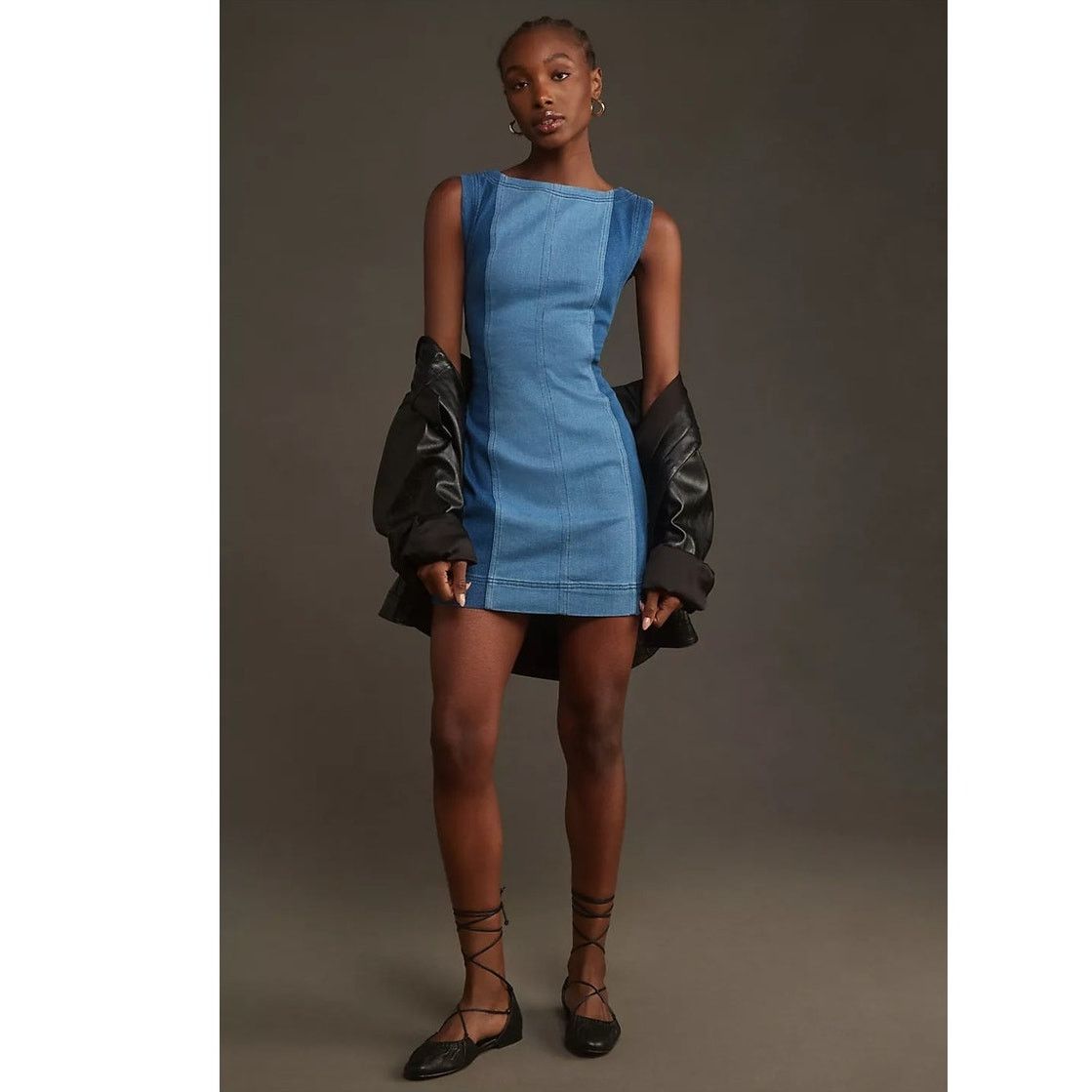 Anthropologie NWT Anthropologie Pilcro Sleeveless Two-Tone Denim Mini Size XL / US 12-14 / IT 48-50 - 4 Thumbnail
