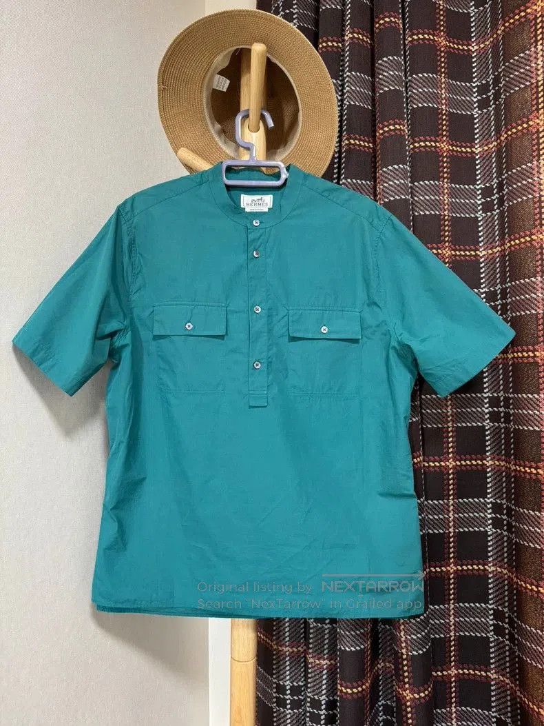 Hermes Hermes Short Sleeve Jacket Shirt. Size US L / EU 52-54 / 3 - 1 Thumbnail
