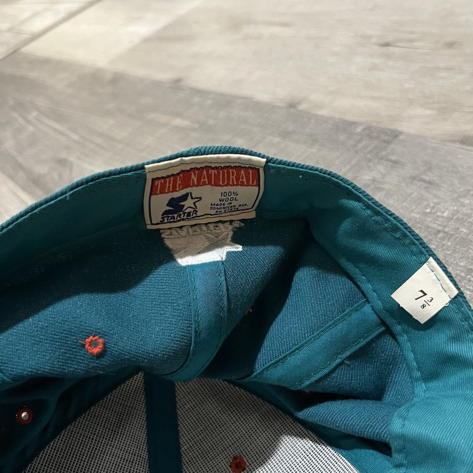 Starter VTG Miami Dolphins Starter Wool NFL Fitted Hat Cap Sz 7 3/8 Size ONE SIZE - 5 Thumbnail