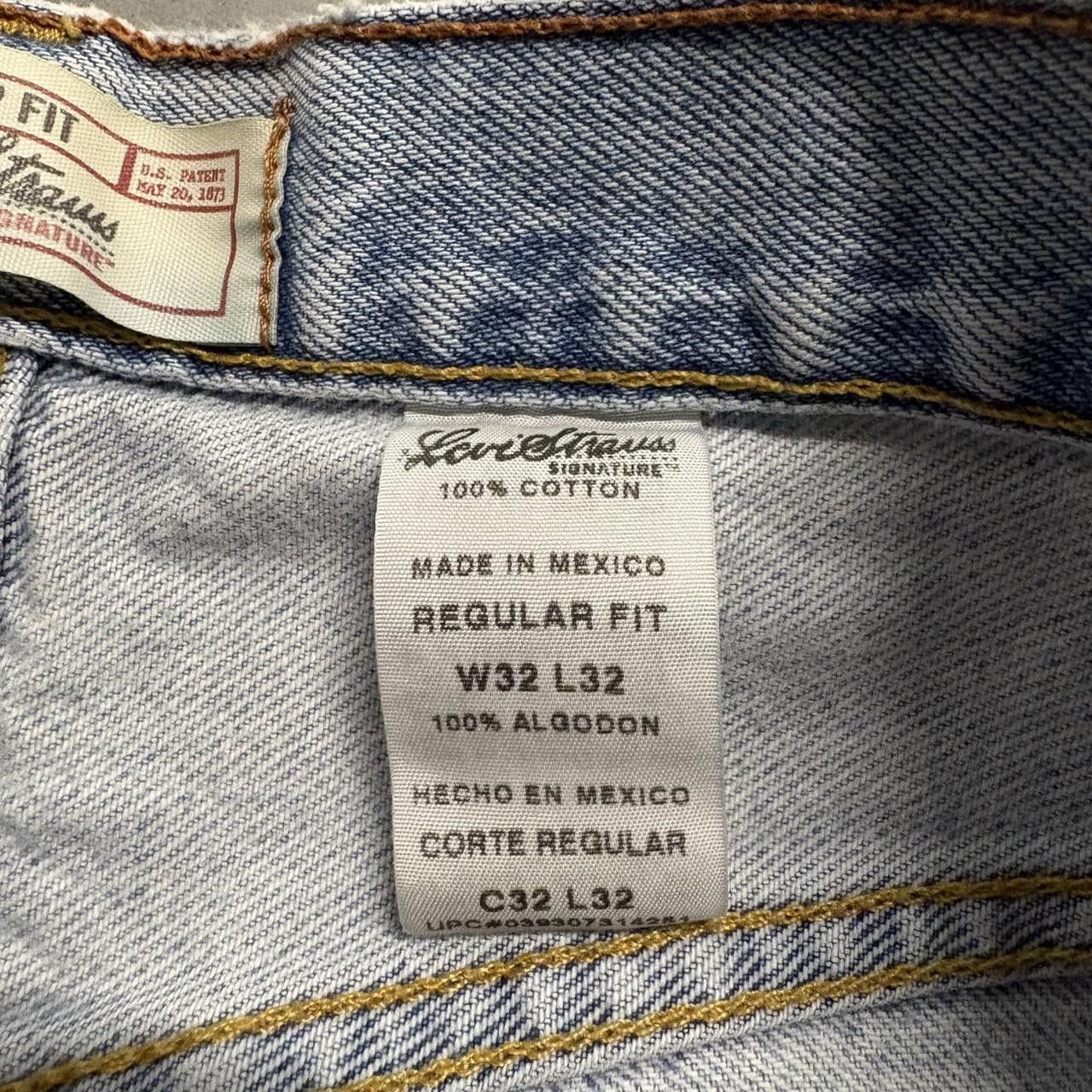 Levi's Crazy Vintage Y2K/2000s Baggy Light Wash Levi Regular Fit Denim Jeans! Size US 32 / EU 48 - 6 Thumbnail