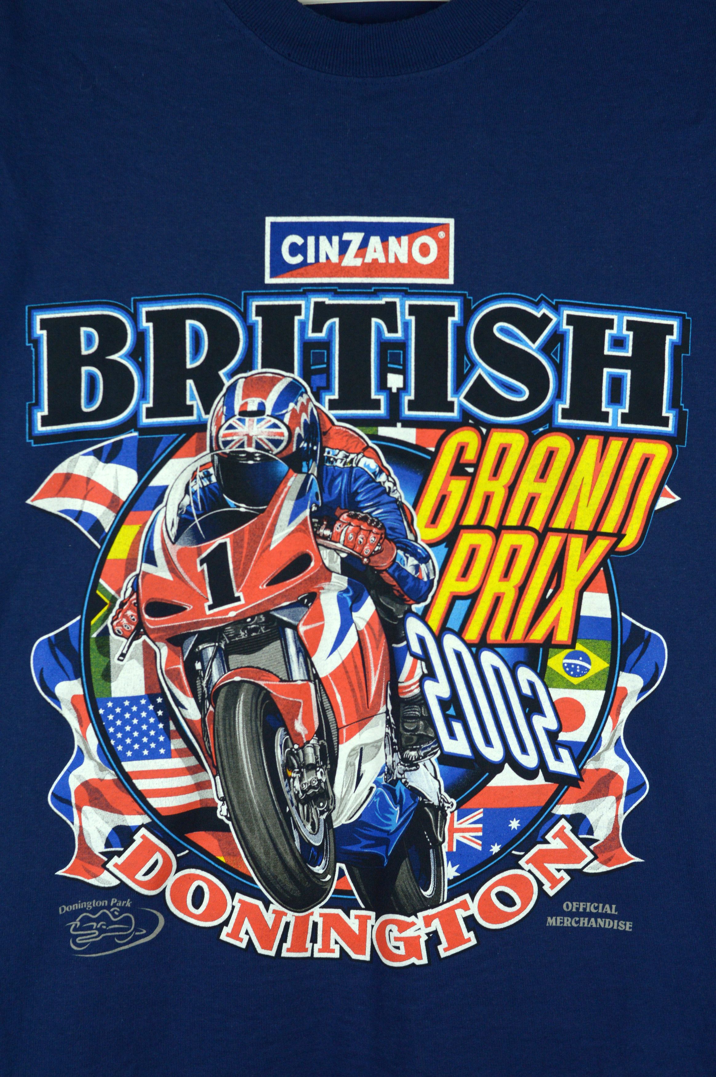 Vintage Vintage British Grand Prix Donington park 2002 t shirt Size US L / EU 52-54 / 3 - 3 Thumbnail