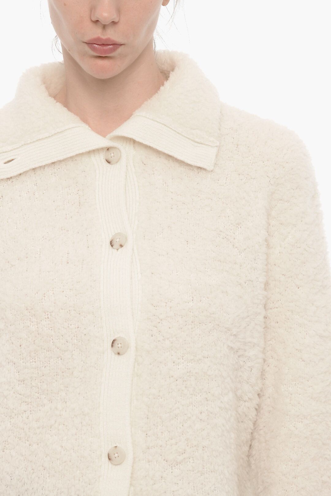 Ugg og1mm0824 Alaura Fluffy Cardigan in White Size XS / US 0-2 / IT 36-38 - 3 Thumbnail
