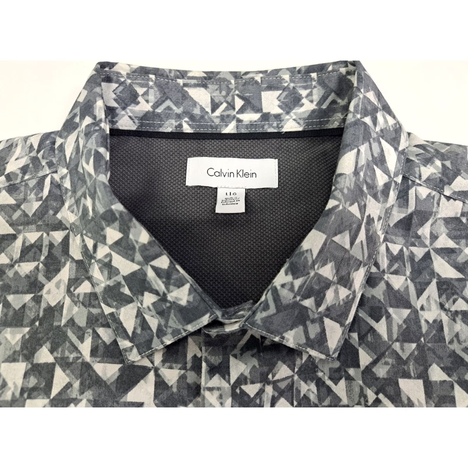 Calvin Klein Calvin Klein Shirt Mens L Gray White Long Sleeve Button Up Cotton Colorblock Multicolor Blue Colorful Business Casual Travel Size US L / EU 52-54 / 3 - 4 Thumbnail