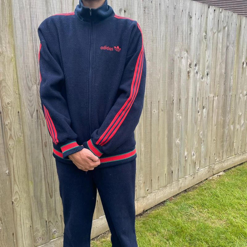 Adidas Vintage 90s / 80s adidas ventex fleece tracksuit Size US 34 / EU 50 - 2 Thumbnail
