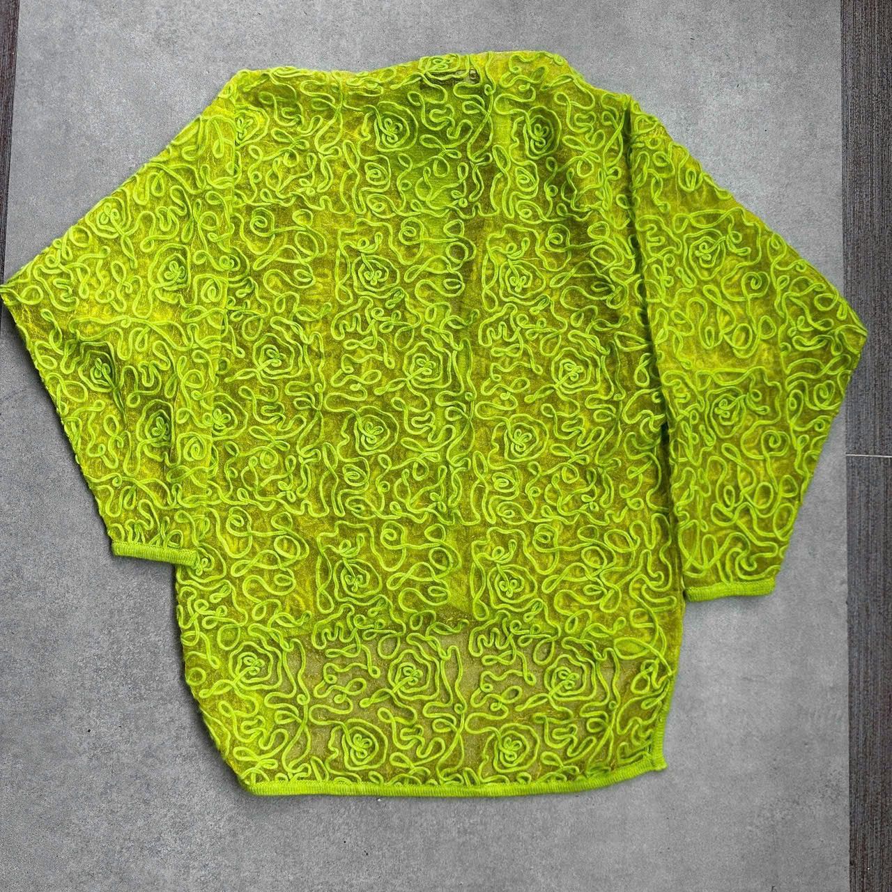 Japanese Brand × Kansai Yamamoto 1970s Kansai Yamamoto Open Front Embroidered Mesh Kimono Size ONE SIZE - 2 Thumbnail