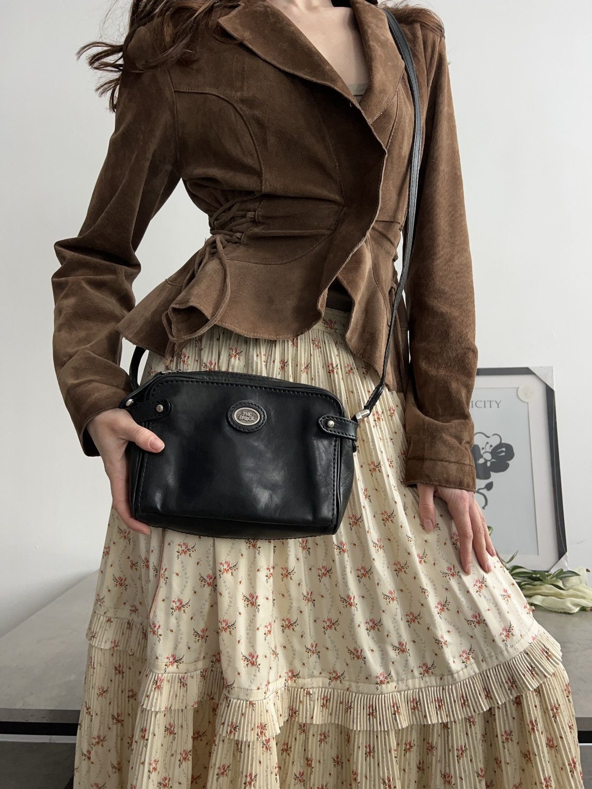 Vintage The Bridge Classic Black Leather Bag Size ONE SIZE - 2 Thumbnail