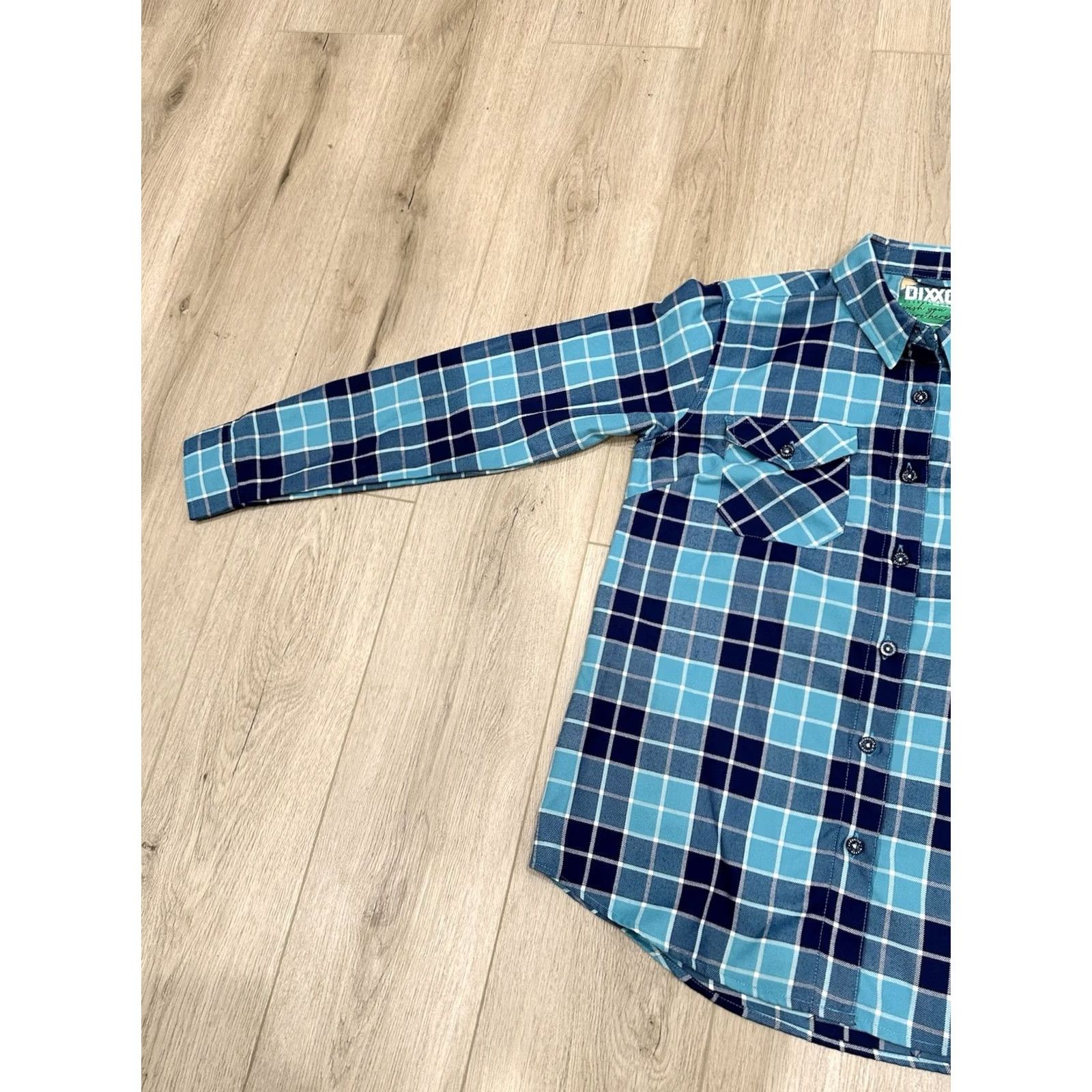 Vintage Dixxon Flannel Company Shirt Womens Large Blue Plaid Button Down Flannel Size L / US 10 / IT 46 - 4 Thumbnail